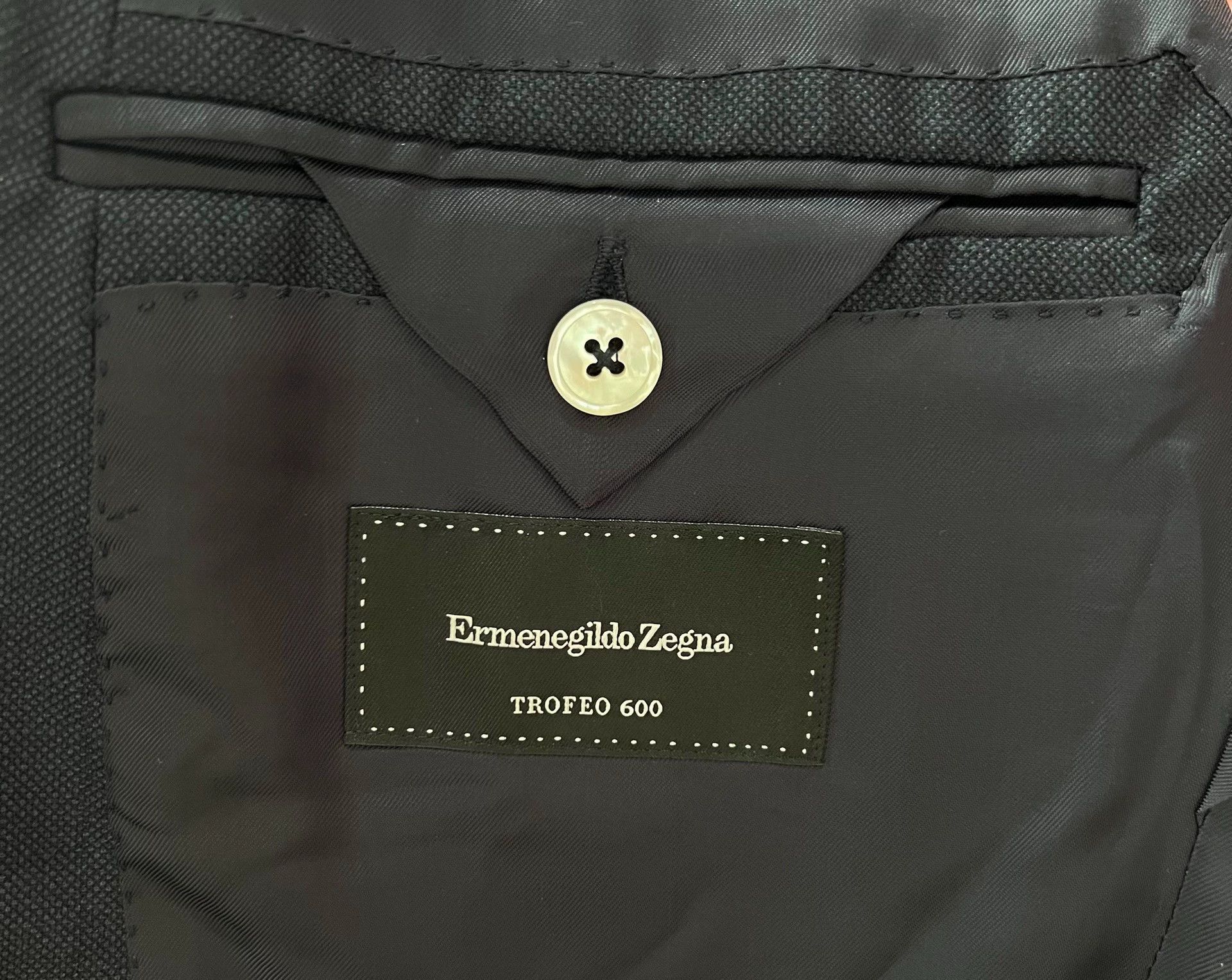 Zegna Trofeo 600 Wool Silk Navy Blazer 50