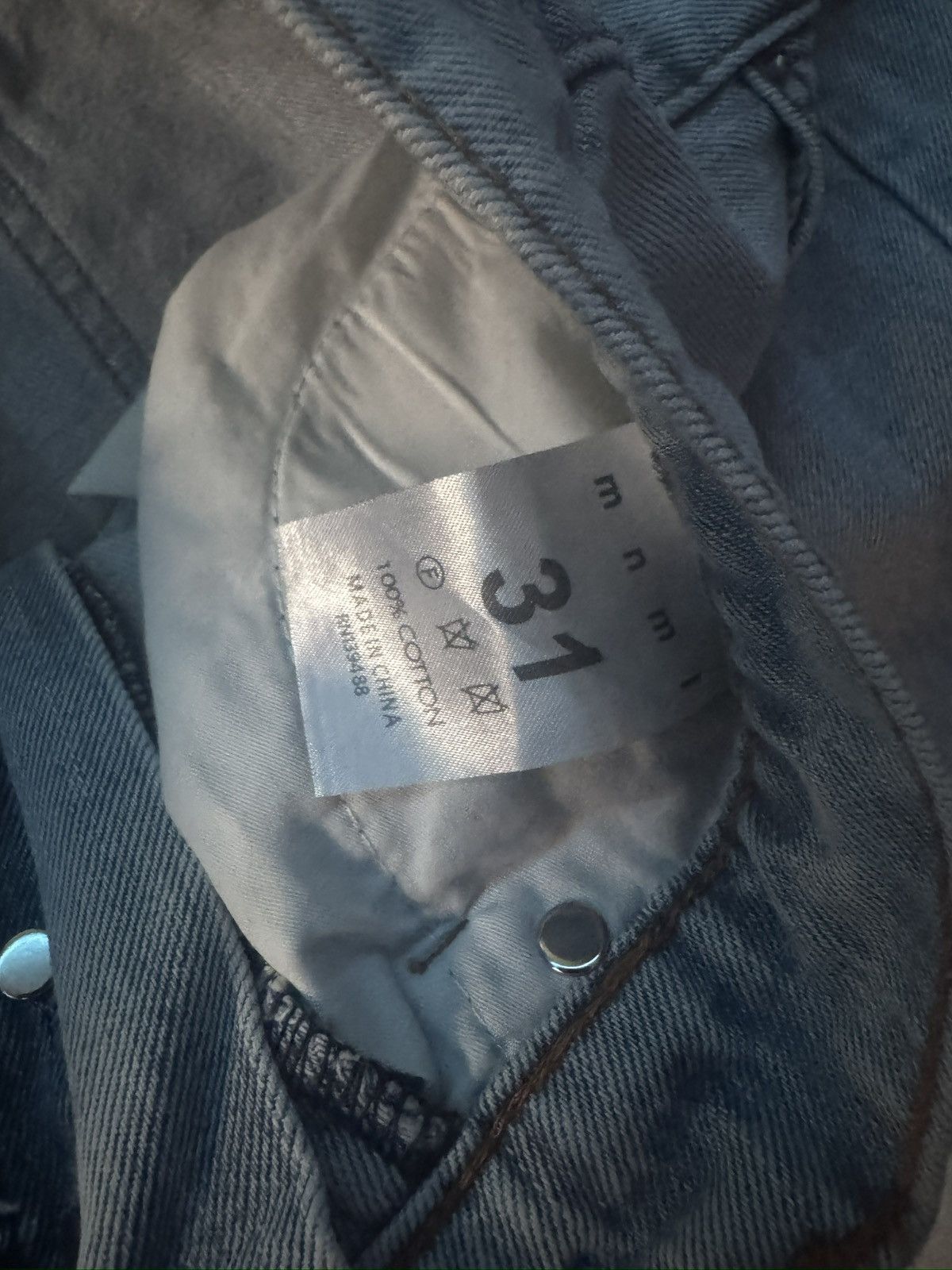 MNML Mnml Baggy Rave Denim Size US 31 - 3 Thumbnail