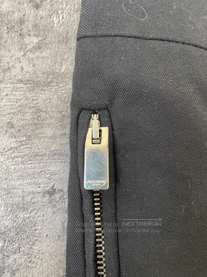 Saint Laurent Paris Saint Laurent Paris Double zipper pocket woolen dress pant Size US 34 / EU 50 - 3 Thumbnail