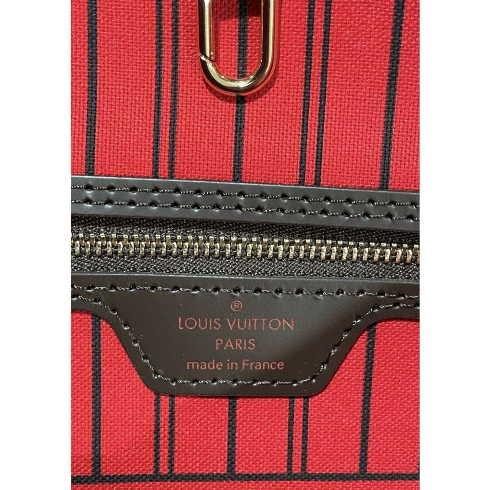 Louis Vuitton LOUIS VUITTON Neverfull MM Damier Ebene Tote Bag Brown Size ONE SIZE - 7 Thumbnail