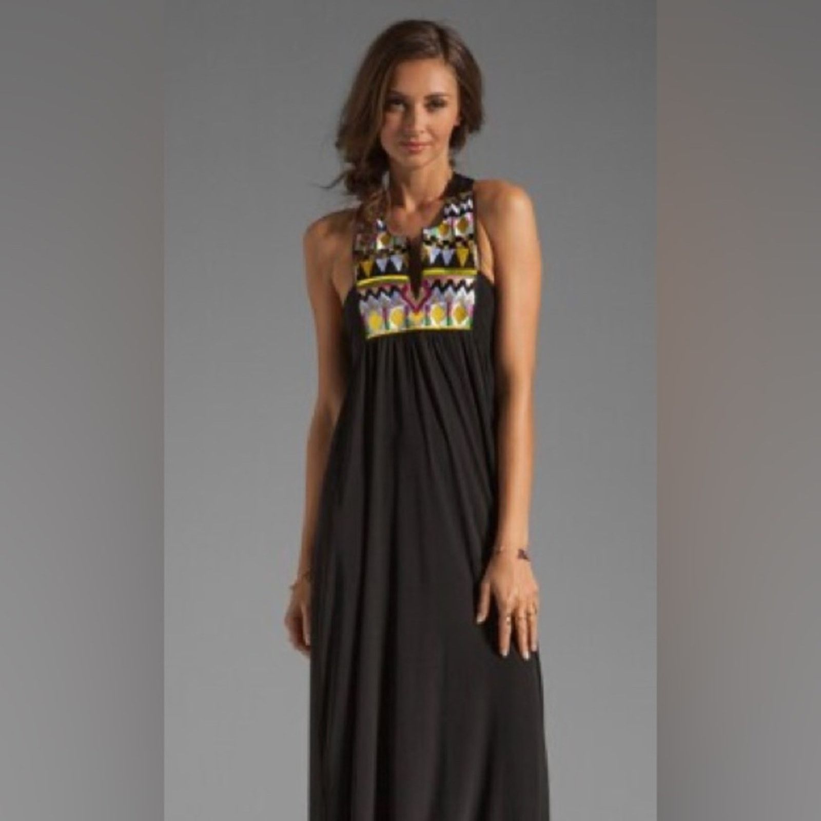 REVOLVE T-Bags LosAngeles Revolve Embroidered Front Maxi in White XS Size XS / US 0-2 / IT 36-38 - 1 Thumbnail