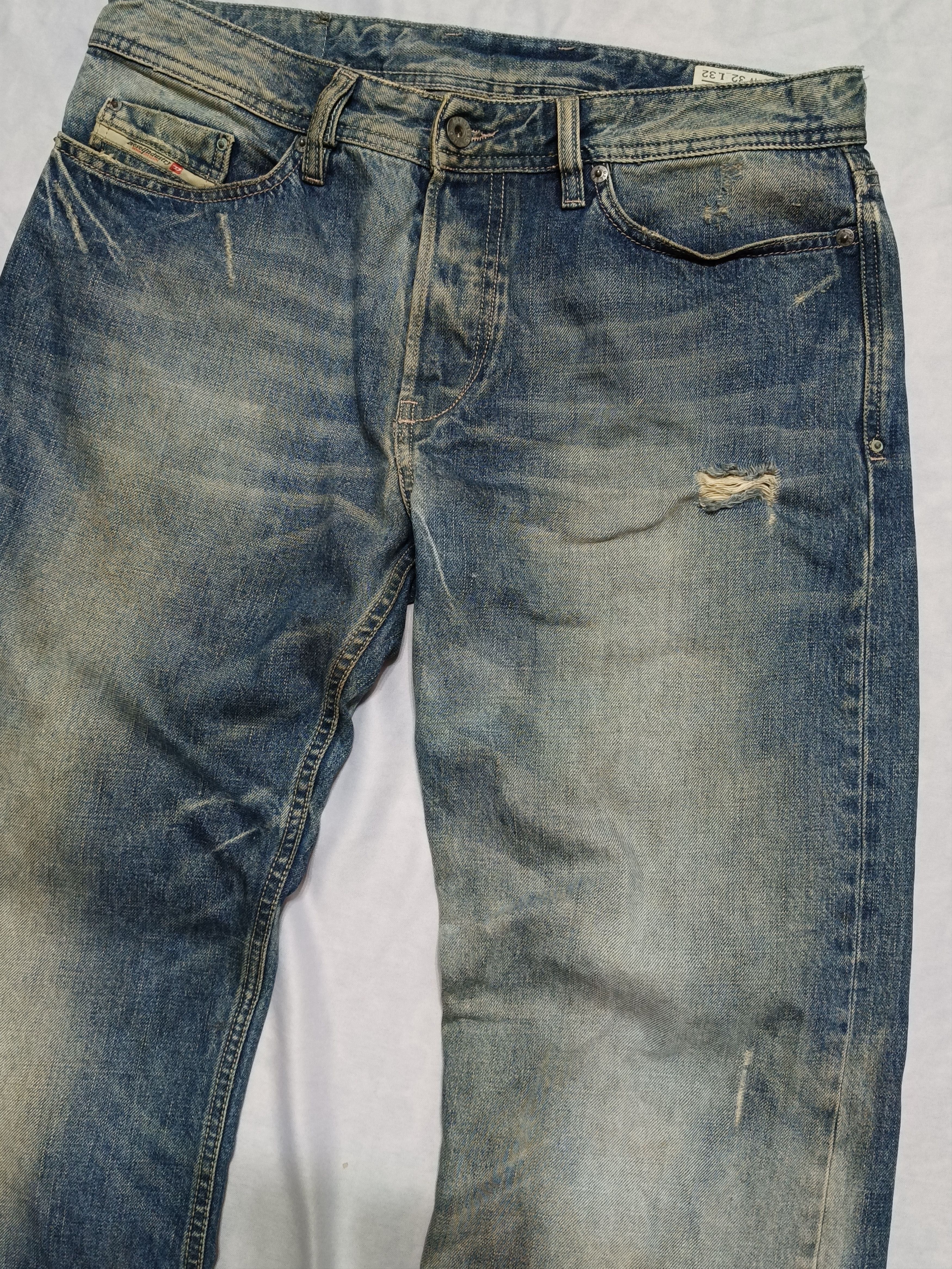 Diesel Diesel KURREN Regular Straight distressed Jeans Size US 34 / EU 50 - 4 Thumbnail
