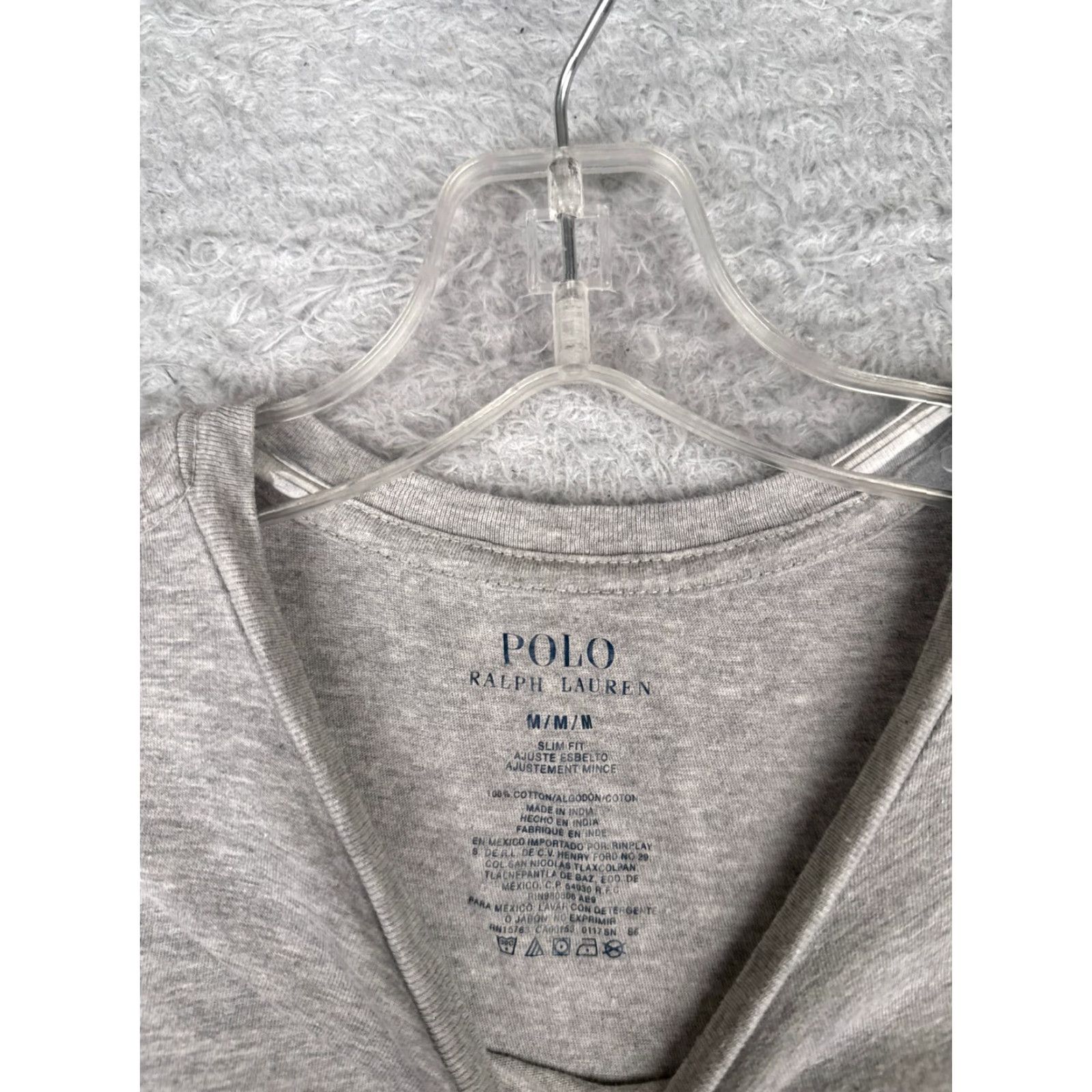 Polo Ralph Lauren Polo Ralph Lauren Shirt Mens Medium Gray Slim Fit 100% Cotton Crew Neck Short Sleeve Classic Size US M / EU 48-50 / 2 - 6 Thumbnail