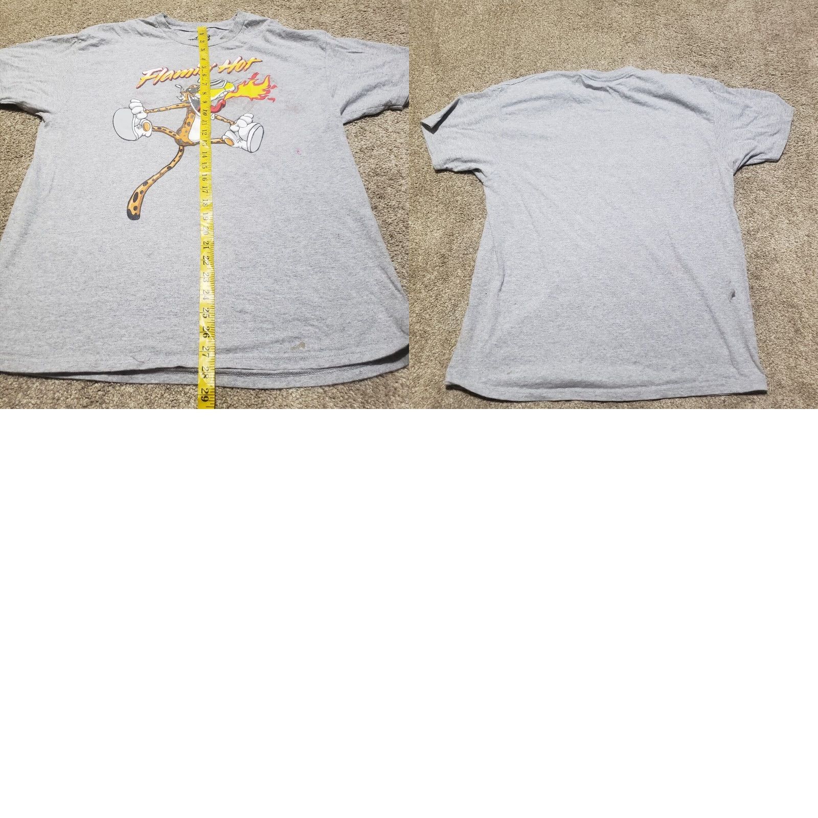 Etro CHEETOS Shirt Mens XL Gray Retro T-Shirt Tee Shirt Food Cheetah Crew Neck Short Sleeve Cotton Blend Size US XL / EU 56 / 4 - 8 Thumbnail