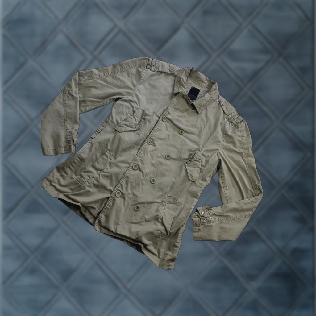 Cotton On Cotton On Jacket Womens Military Twill Pockets Large L Beige Khaki Cotton Outer Shell Size L / US 10 / IT 46 - 1 Thumbnail