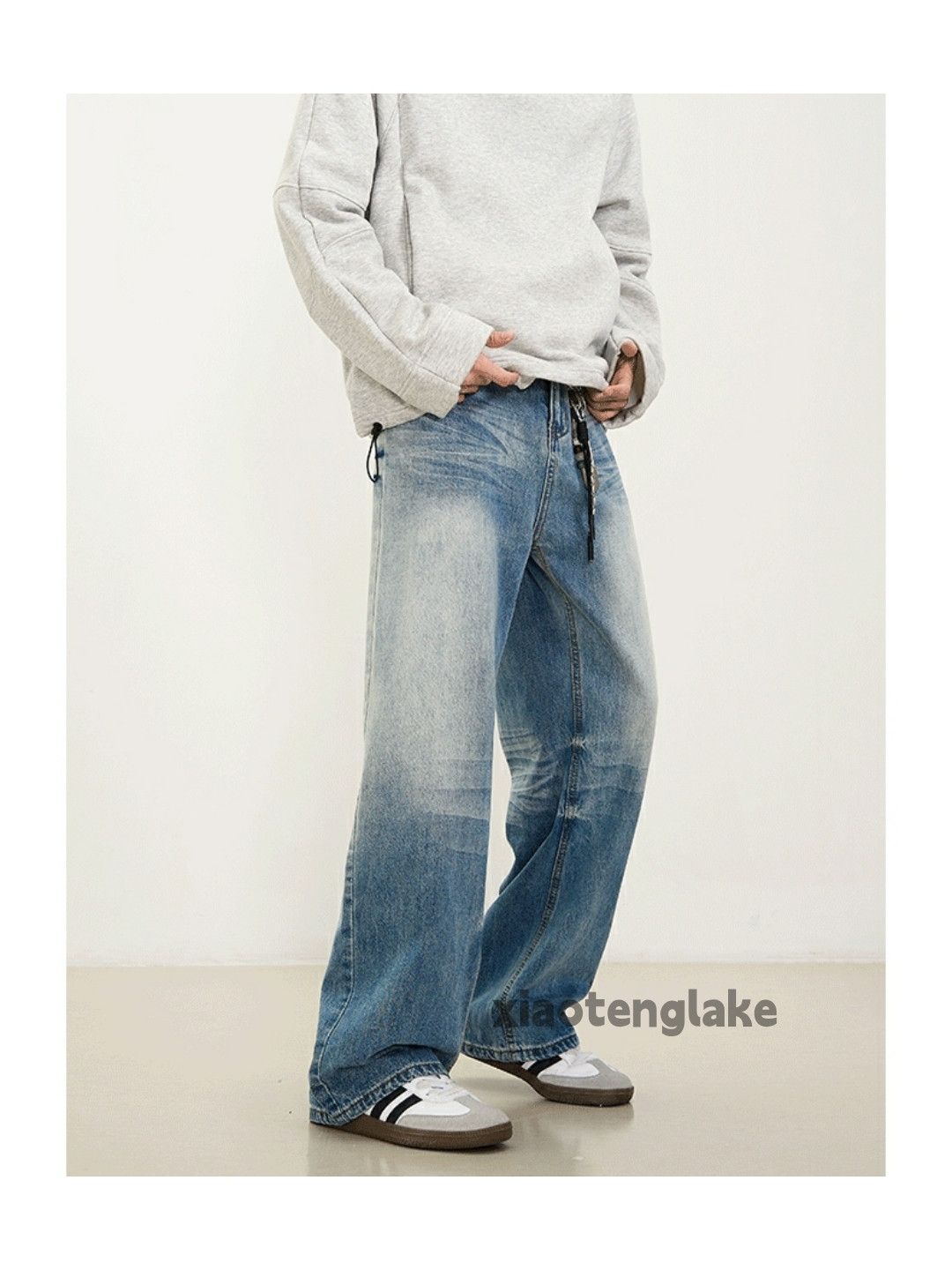 Jean × Vintage washed faded cleanfit yuppie loose baggy jeans Size US 32 / EU 48 - 5 Thumbnail