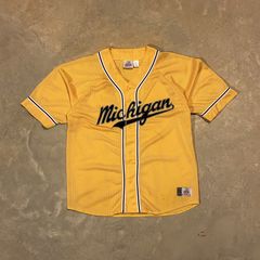 Vintage Colosseum Michigan Wolverines Baseball Jersey Mens 2XL Blue