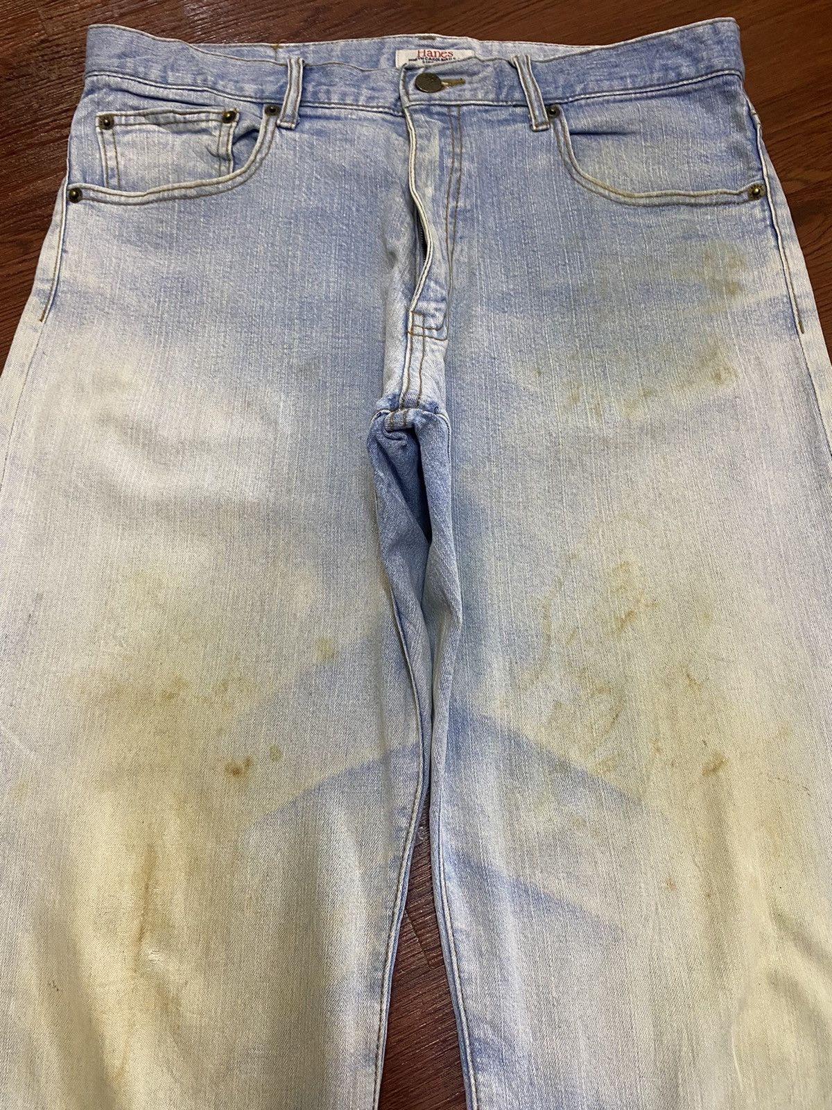 Hanes Vintage Hanes Faded Wash Baggy Style Jeans Size US 32 / EU 48 - 3 Thumbnail