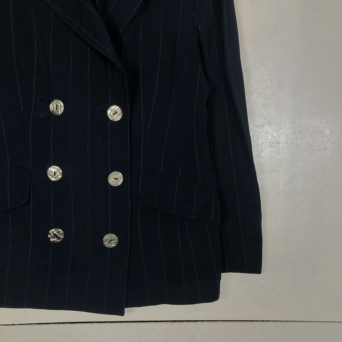 Vintage 📌VINTAGE CASUAL COATS JACKET STRIPED MARINA RINALDI ITALY Size US M / EU 48-50 / 2 - 7 Thumbnail