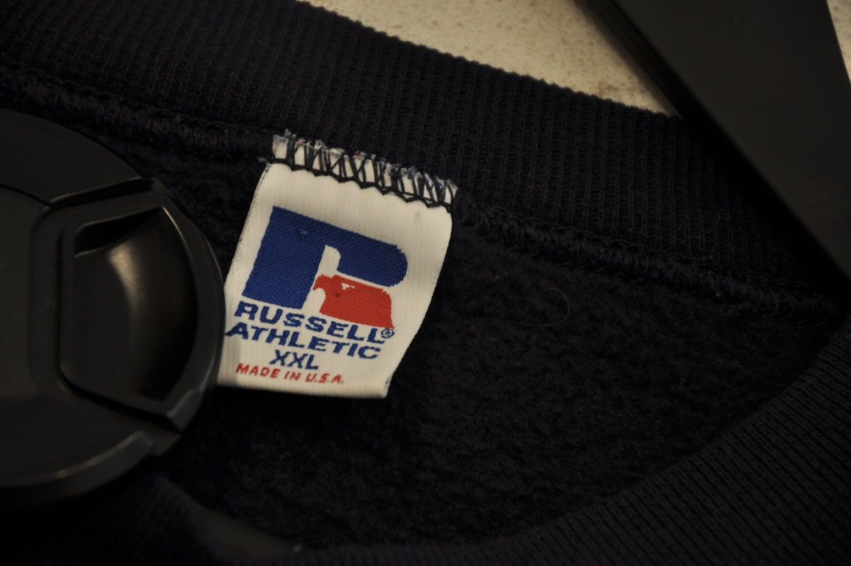 Russell Athletic × Vintage Vintage Russell Blank Navy Sweater Size US XXL / EU 58 / 5 - 3 Thumbnail