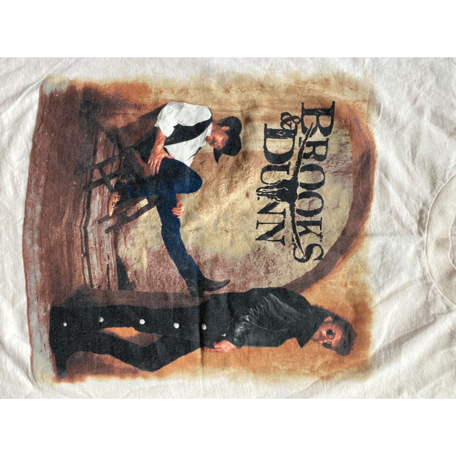 Anvil VINTAGE Brooks & Dunn 1994 Waitin on Sundown tour T-SHIRT XXL Men Cream Cotton Short Sleeve Crew Neck Single Stitch Prior 90s Music Country Musics Size US XXL / EU 58 / 5 - 3 Thumbnail