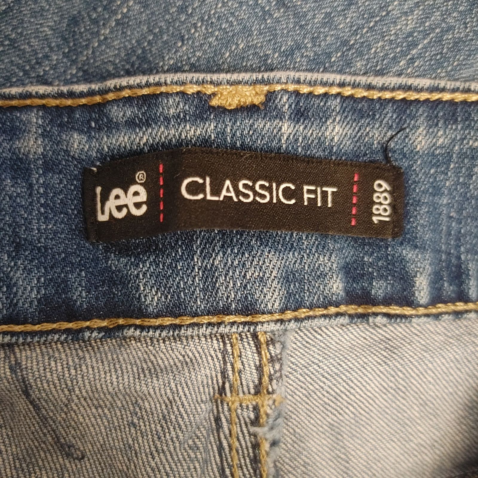 Lee Lee Classic Fit Men's 32* Blue Denim Straight Leg Jeans Size US 32 / EU 48 - 3 Thumbnail
