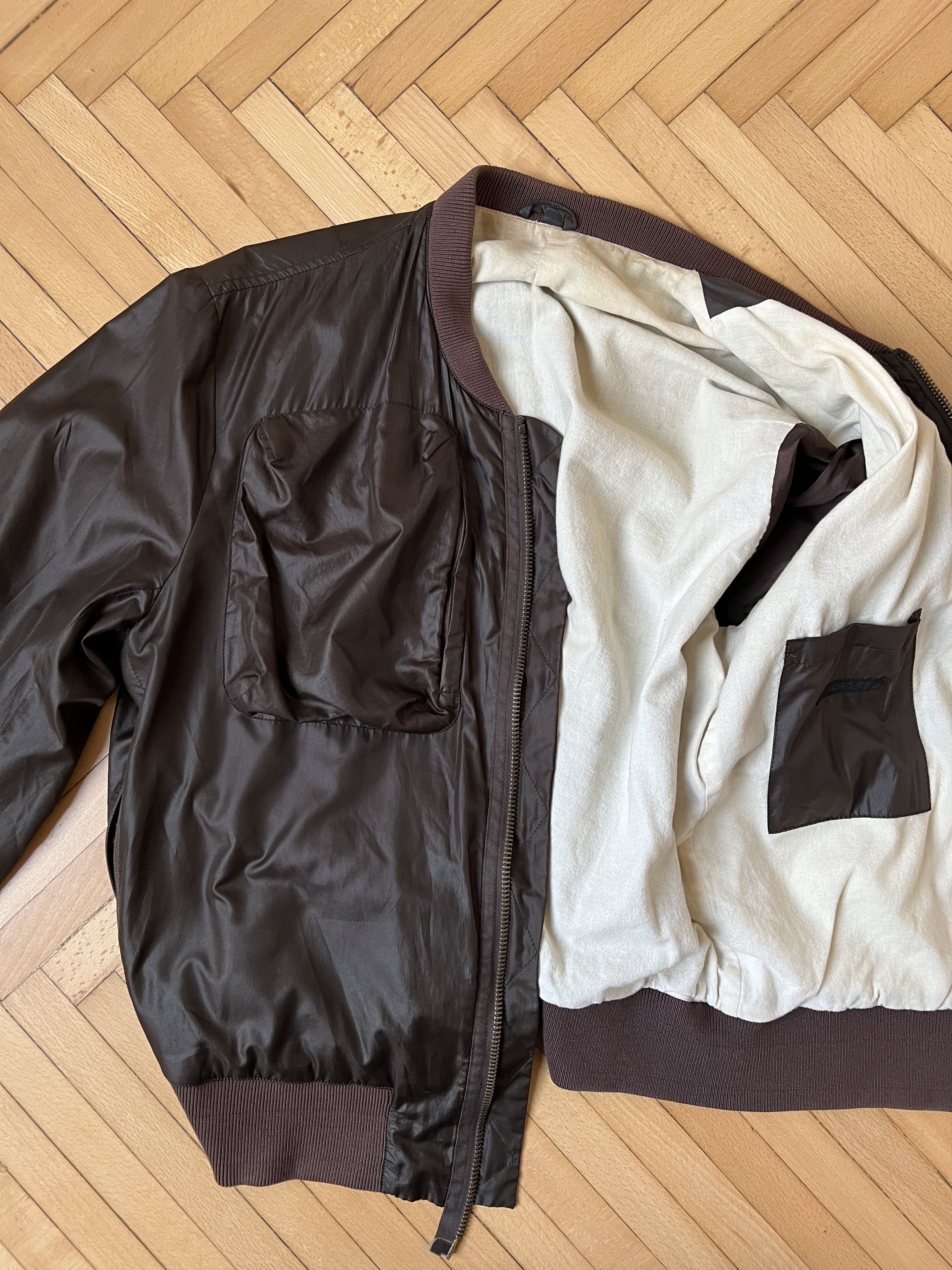 Helmut Lang HELMUT LANG satin cargo pocket bomber made in Italy Size US L / EU 52-54 / 3 - 8 Thumbnail