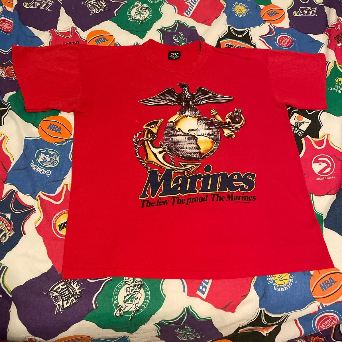 Vintage Vintage 1993 Marines Corps Service Veteran Graphic Tee Size US XL / EU 56 / 4 - 1 Thumbnail