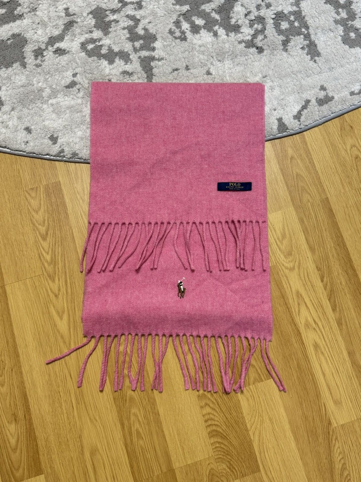 Polo Ralph Lauren Polo Ralph Lauren Pink Wool Scarf Iconic Size ONE SIZE - 1 Thumbnail