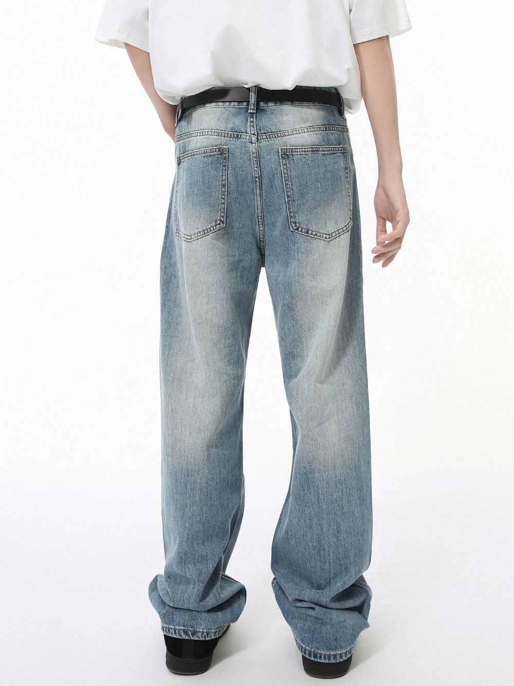 Japanese Brand Vintage distressed washed loose-fitting casual jeans Size US 32 / EU 48 - 4 Thumbnail