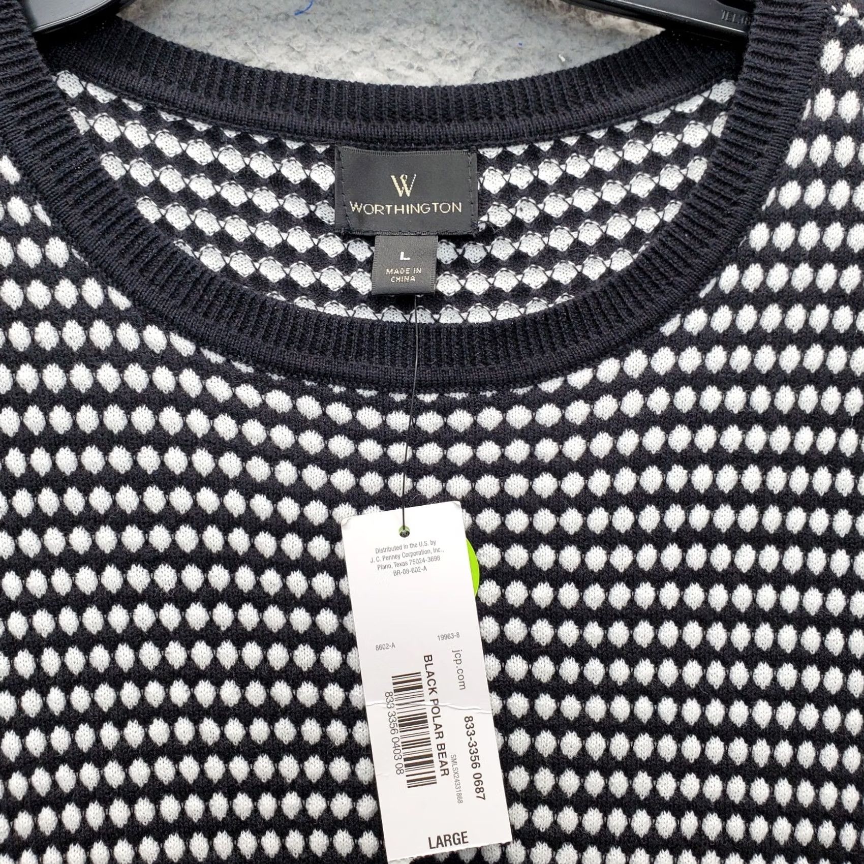 Worthington Worthington Sweater Womens Large Multicolor Polka Dot 100% Cotton Crew Neck Pullover Size L / US 10 / IT 46 - 5 Thumbnail