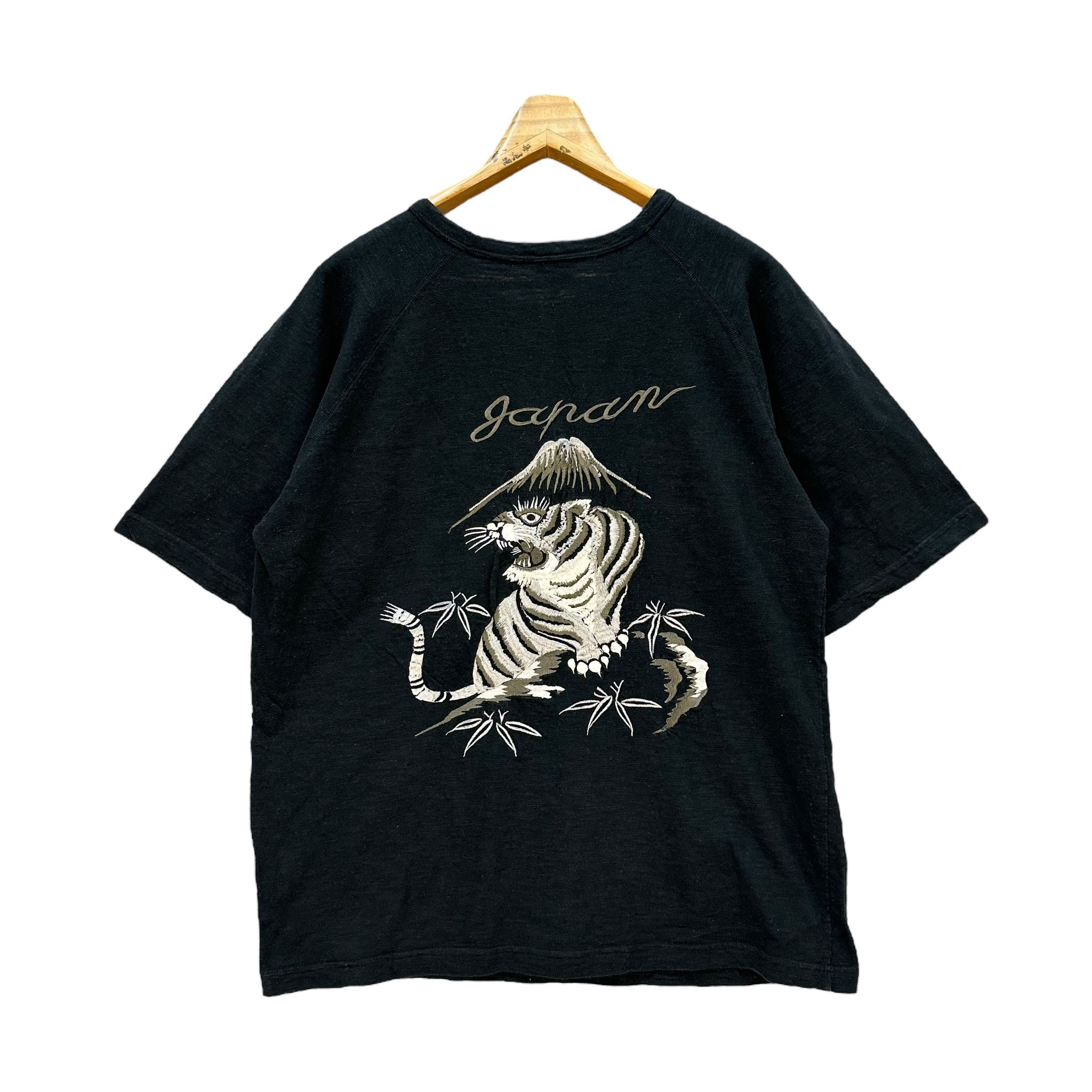 Japanese Brand Japan Tiger Embroidery Logo Half Button Tees #9154-63 Size US XL / EU 56 / 4 - 1 Thumbnail