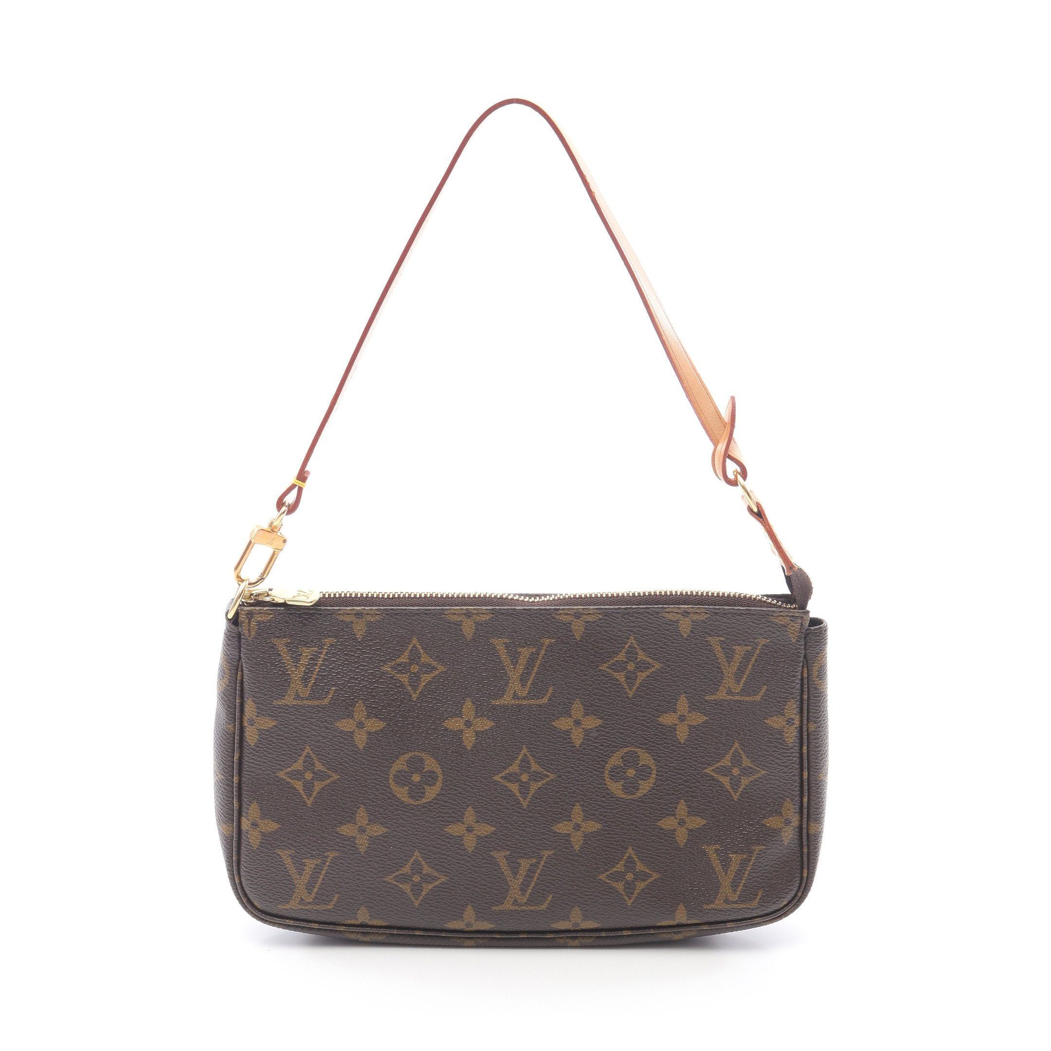 Louis Vuitton Louis Vuitton Pochette Accessoires Monogram Handbag Leather Brown Size ONE SIZE - 1 Thumbnail