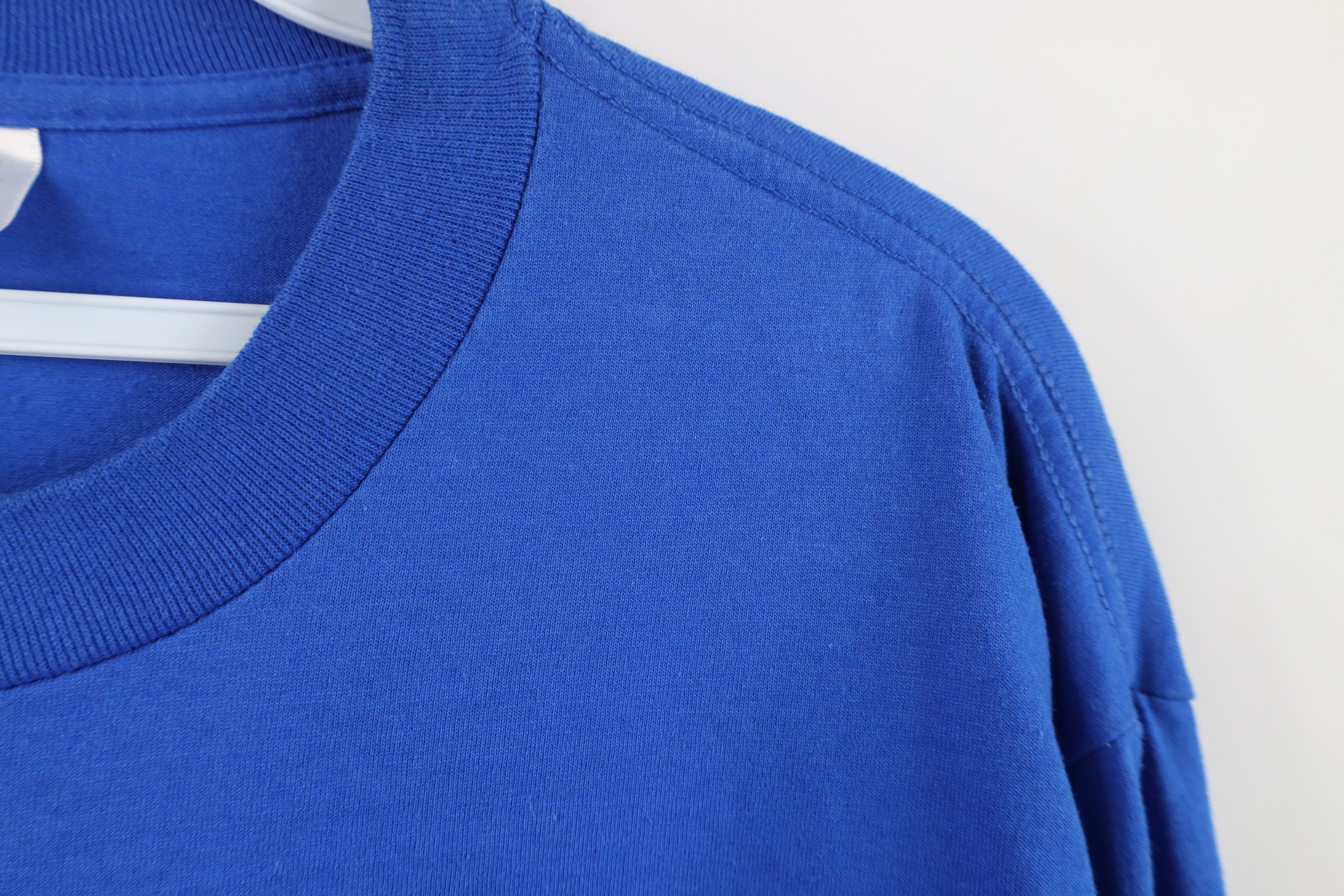 Vintage Vintage 90s Streetwear Long Sleeve T-Shirt Royal Blue USA Size US L / EU 52-54 / 3 - 6 Thumbnail
