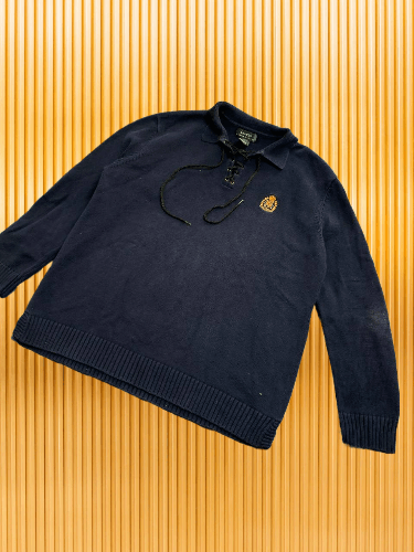 Polo Ralph Lauren × RRL Ralph Lauren × Vintage Men’s Vintage Sweater 1/3 Zip Polo Ralph Lauren Size US XL / EU 56 / 4 - 1 Thumbnail