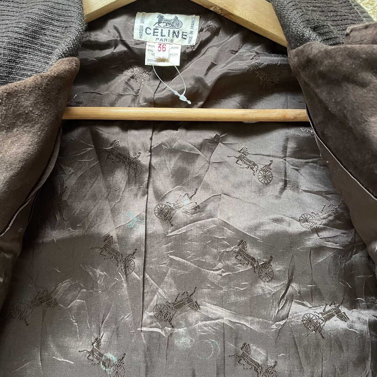Celine × Designer × Vintage Vintage Celine Paris Pig Suede Leather Double Lining Jacket Size XS / US 0-2 / IT 36-38 - 7 Thumbnail