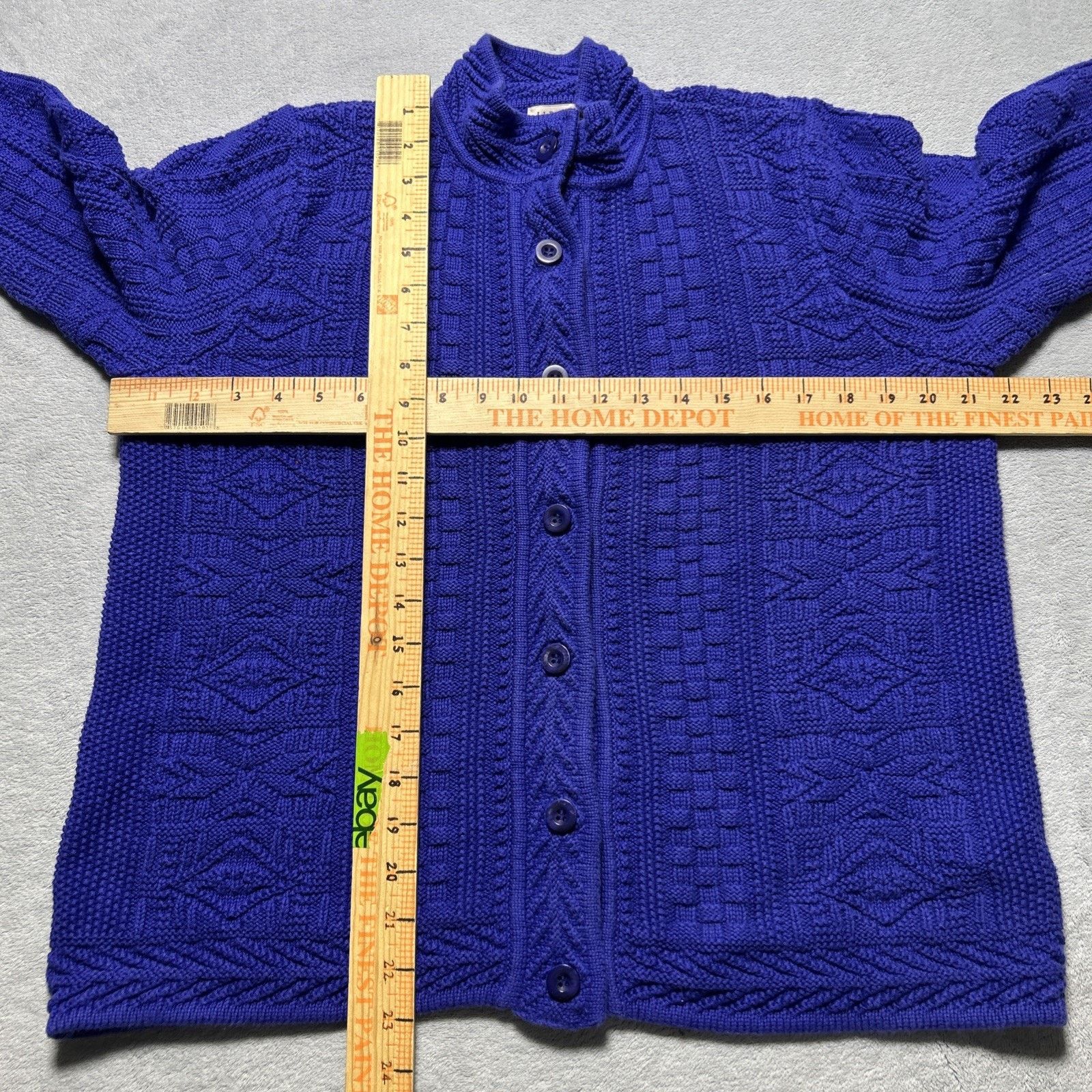 L.L. Bean LL Bean Diamond Knit Cardigan Sweater Womens Large Granola Size L / US 10 / IT 46 - 8 Thumbnail