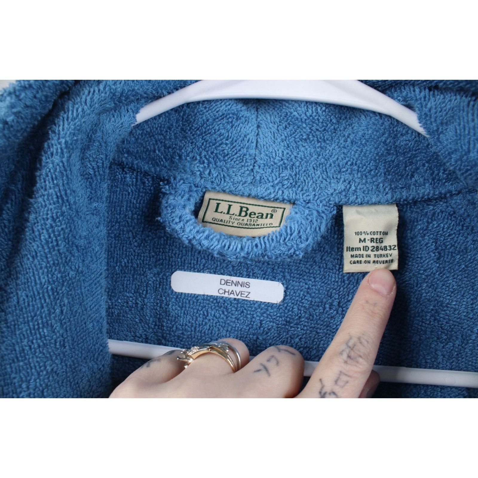 L.L. Bean Vintage 90s Y2K LL Bean Belted Terry Cloth Bath Robe Size US M / EU 48-50 / 2 - 8 Thumbnail