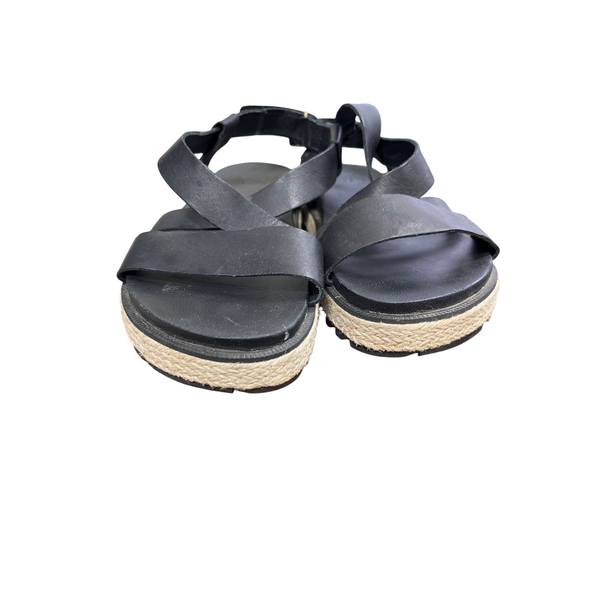 SOREL Sorel wms black leather open toe casual sandals shoes sz8 SK Size US 8 / IT 38 - 6 Thumbnail