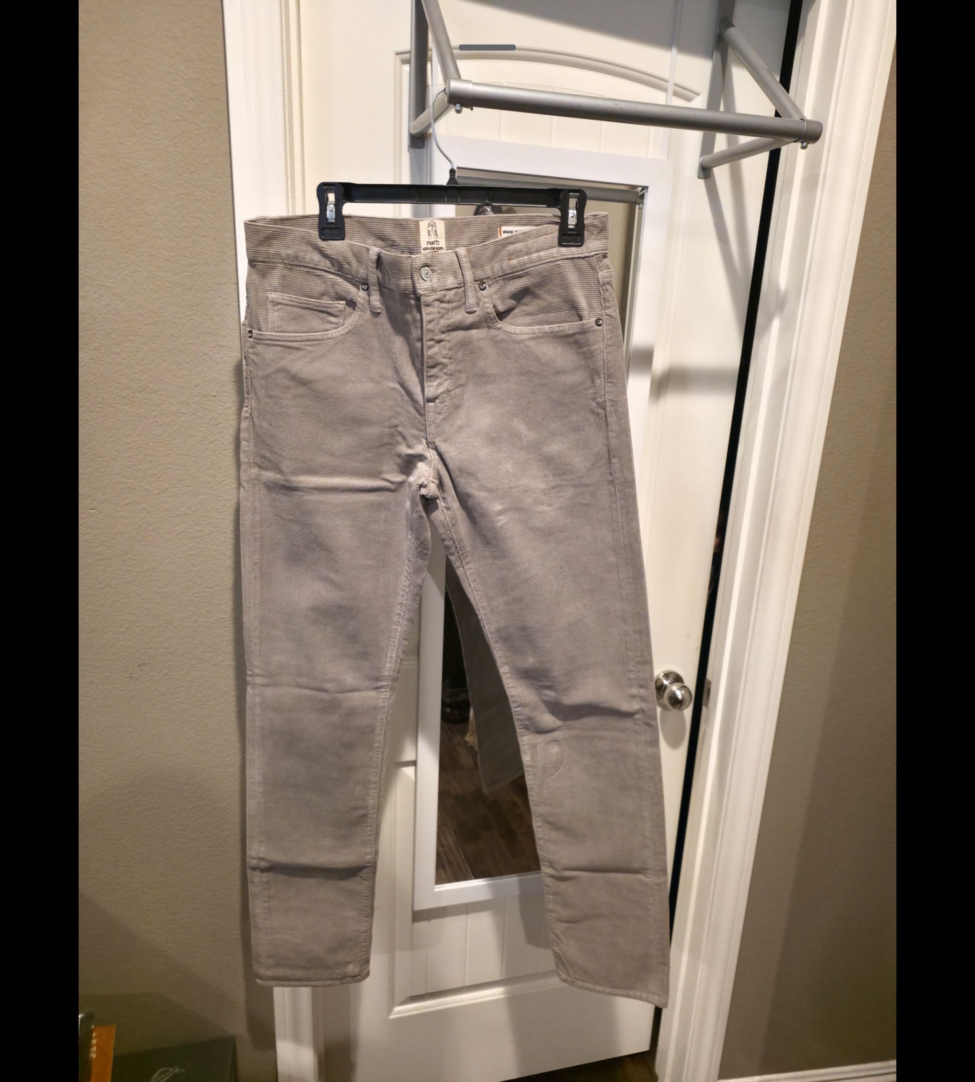 Hiroshi Kato Brand New Hiroshi Kato The Pen Slim Corduroy Pant Gray Size 33" - 1 Thumbnail