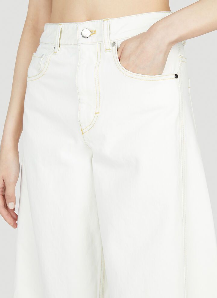 Moncler o1y1125 Denim Pant in White Size 26" / US 2 / IT 38 - 2 Thumbnail