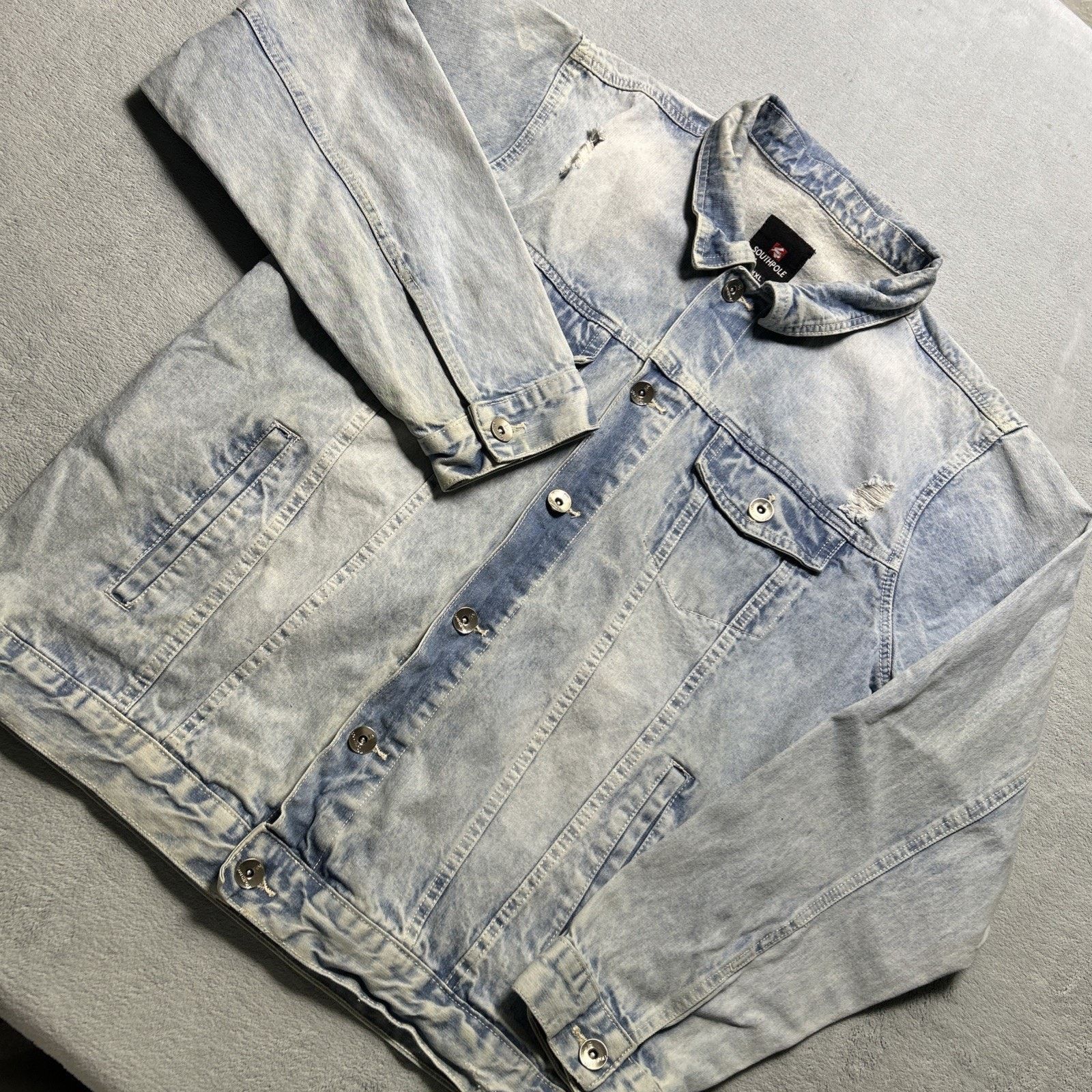 Southpole Southpole Denim Jacket Womens 2XL P031 Type 3 2000s Grunge Size US XXL / EU 58 / 5 - 14 Thumbnail