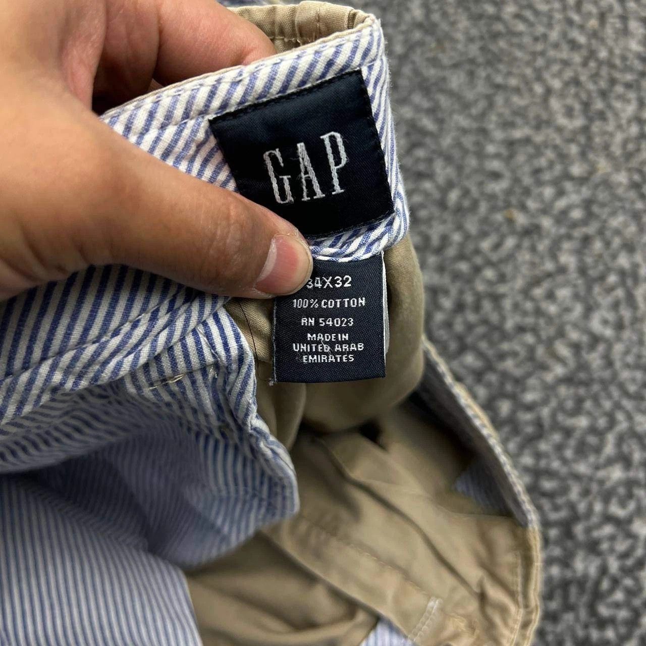 Gap Gap Pants Men 34x32 Khaki Chino Straight Fit Pocket Cotton Size US 34 / EU 50 - 5 Thumbnail