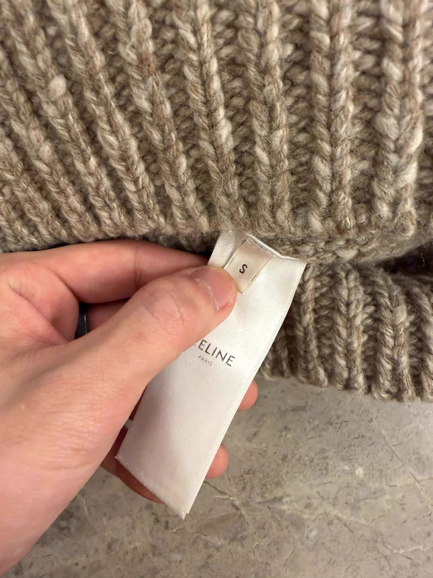 Celine Celine 23ss Fair Isle wool beige short overhead sweater S Size S / US 4 / IT 40 - 6 Thumbnail
