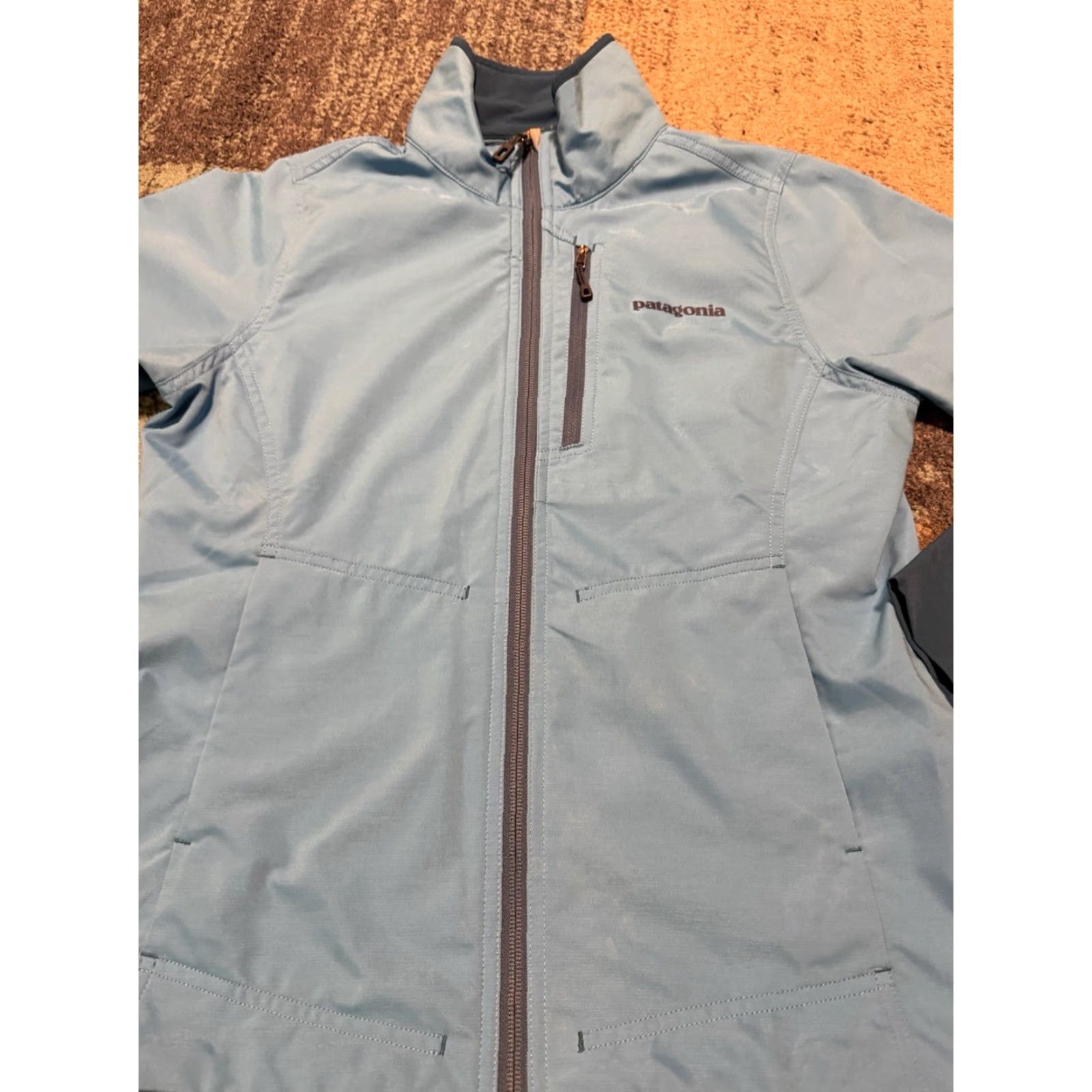 Patagonia Patagonia Softshell Jacket Hoody Blue Full Zip Outdoor Hiking Activewear Unisex Adults Size S Size S / US 4 / IT 40 - 5 Thumbnail