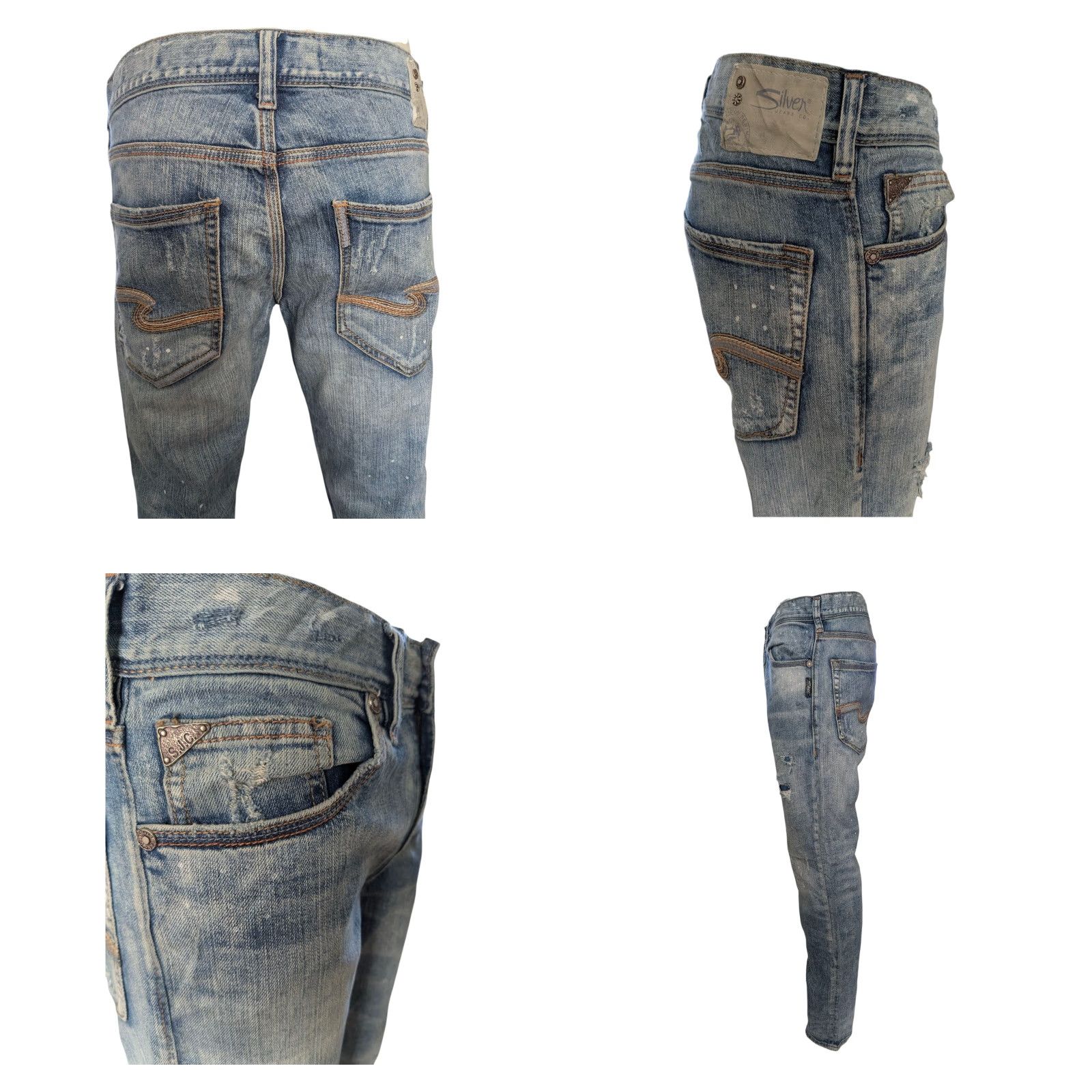 Silver Jeans Co. Silver Jeans Co. Eddie Jeans W31 L32 Blue Denim Relaxed Fit Straight Leg Mens XS? Size US 31 - 9 Thumbnail