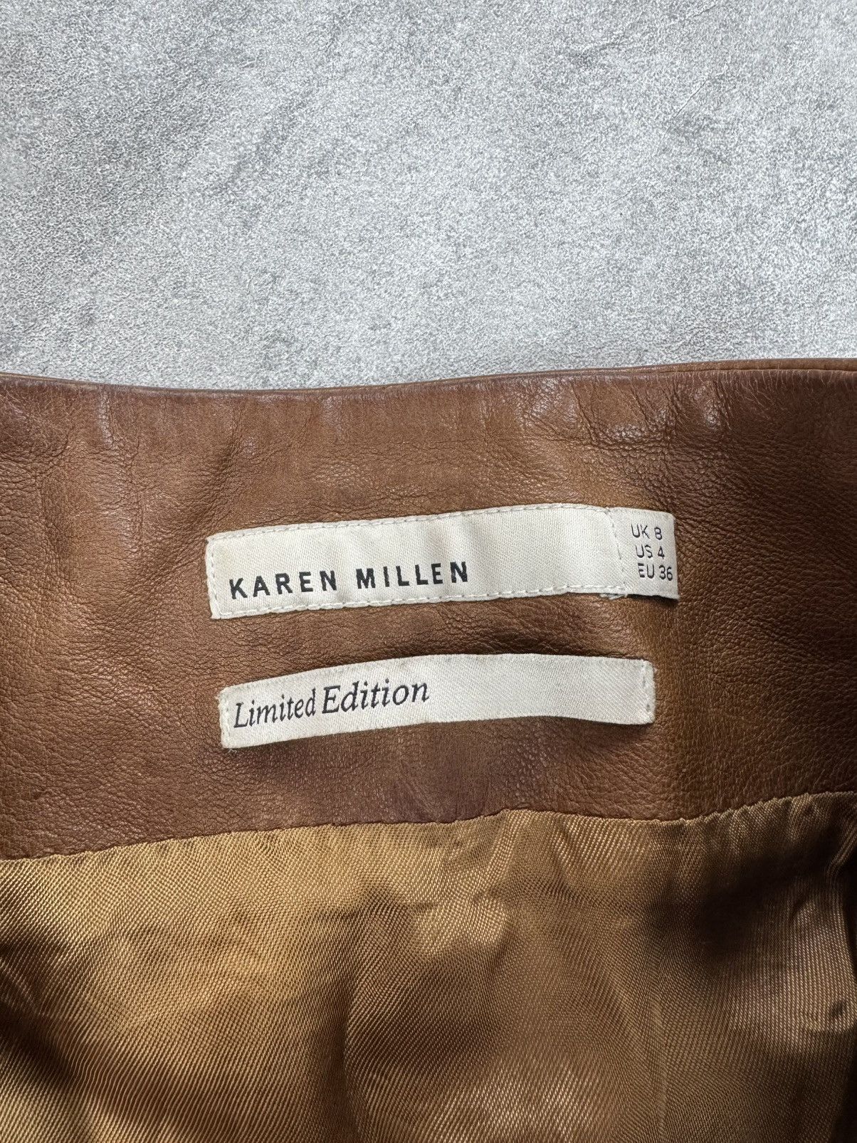 Designer × Karen Millen KAREN MILLEN Leather Mini Dress Womens Size 36 Size 27" / US 4 / IT 40 - 4 Thumbnail