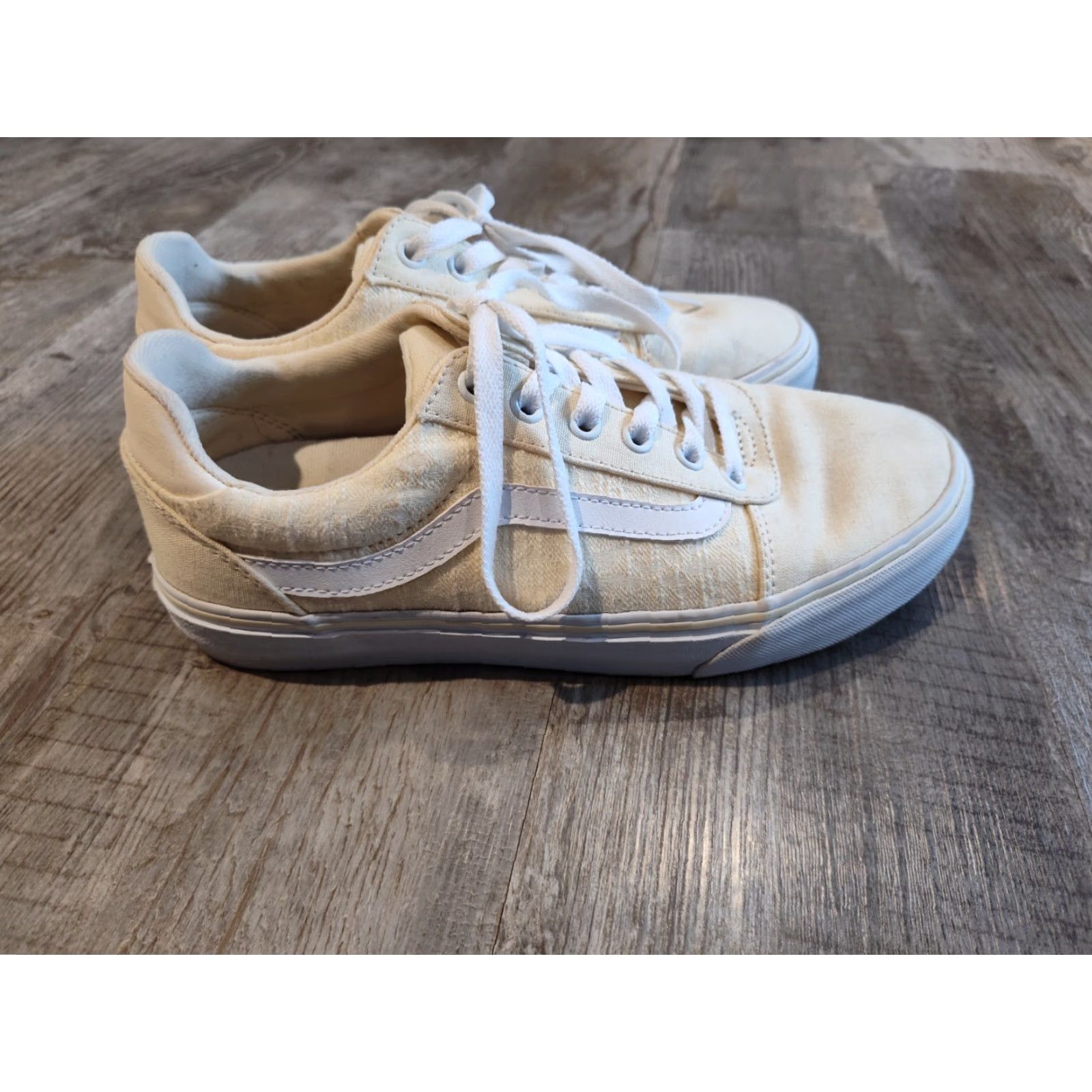 Vans VANS Sneakers Womens 8.5 Yellow Canvas Low Top Lace Skateboarding Casual Shoe Adult Female Size US 8.5 Size M / US 6-8 / IT 42-44 - 4 Thumbnail