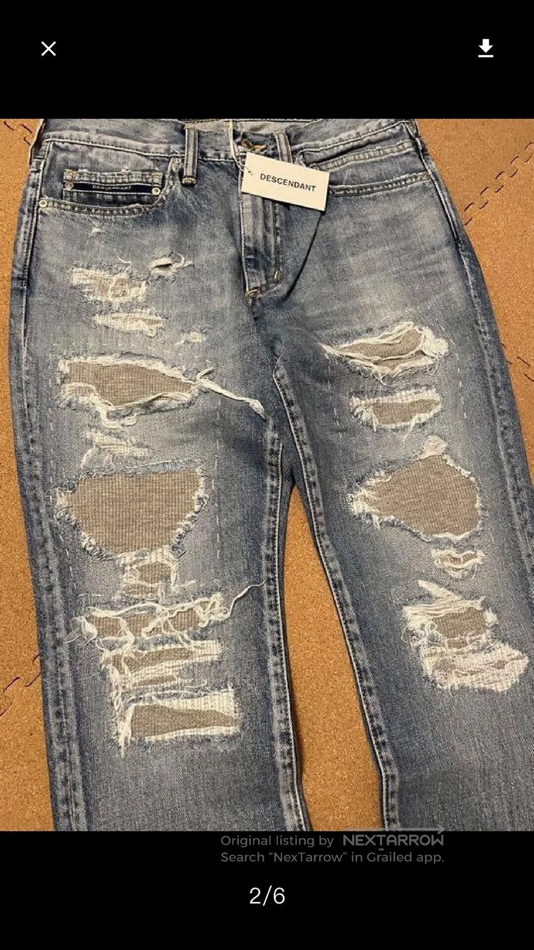 Criminal Damage Damage Jeans with Rips and Distressing. Size US 28 / EU 44 - 2 Thumbnail
