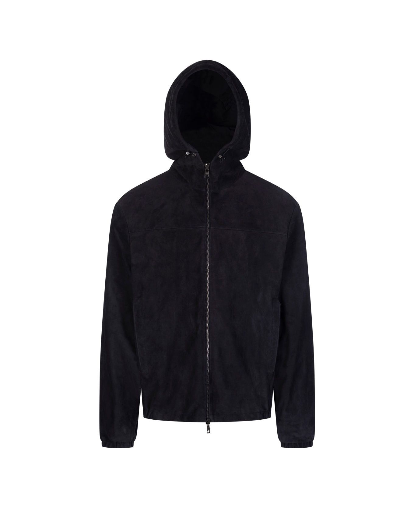 Moncler o1s22i1n1124 Reversible Suede Frejus Jacket in Blue Size US XL / EU 56 / 4 - 1 Thumbnail