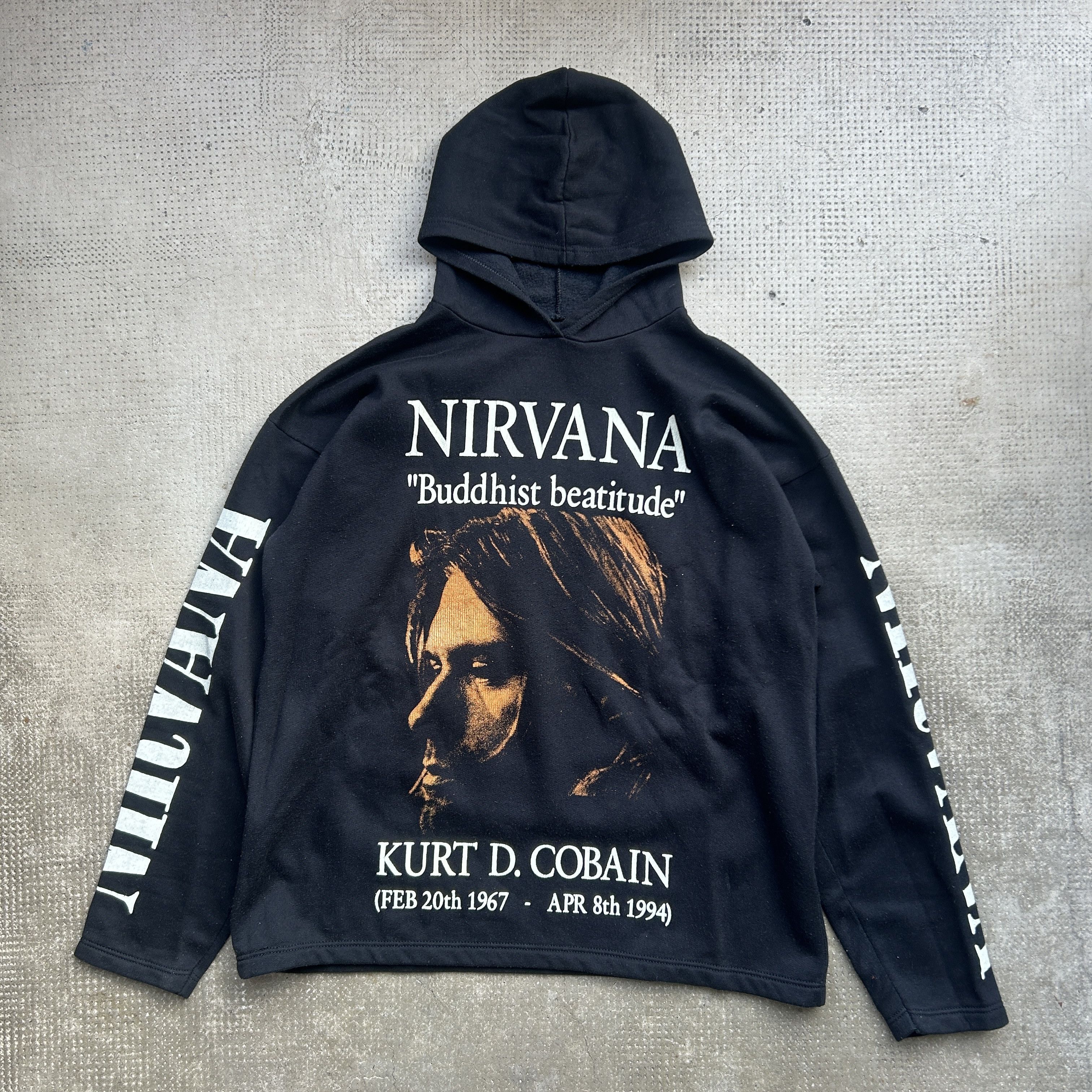 Vintage rare 90s Kurt Cobain Nirvana memorial hoodie