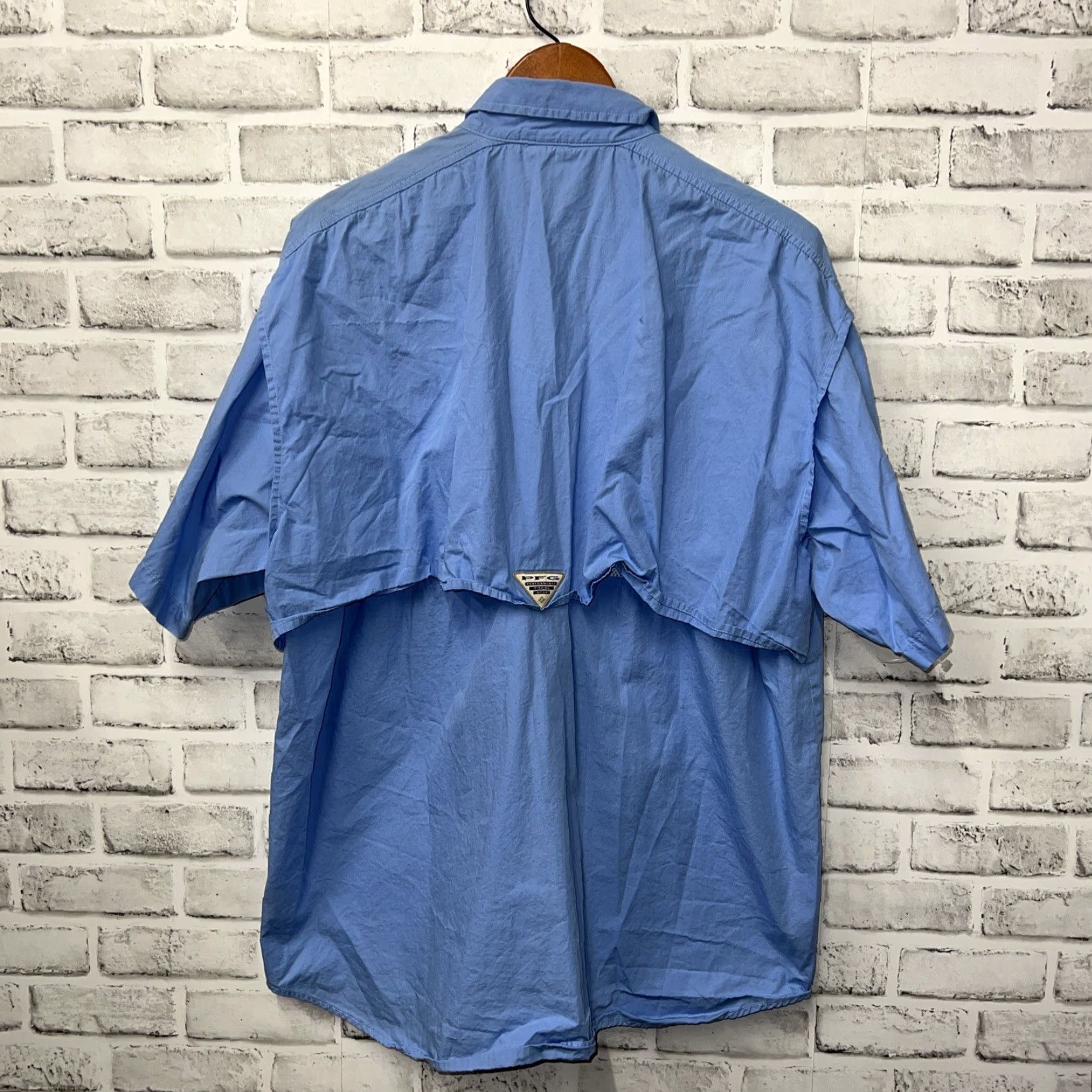 Vintage Columbia PFG Shirt Mens Short Sleeve Button-Up Blue L Size US L / EU 52-54 / 3 - 5 Thumbnail