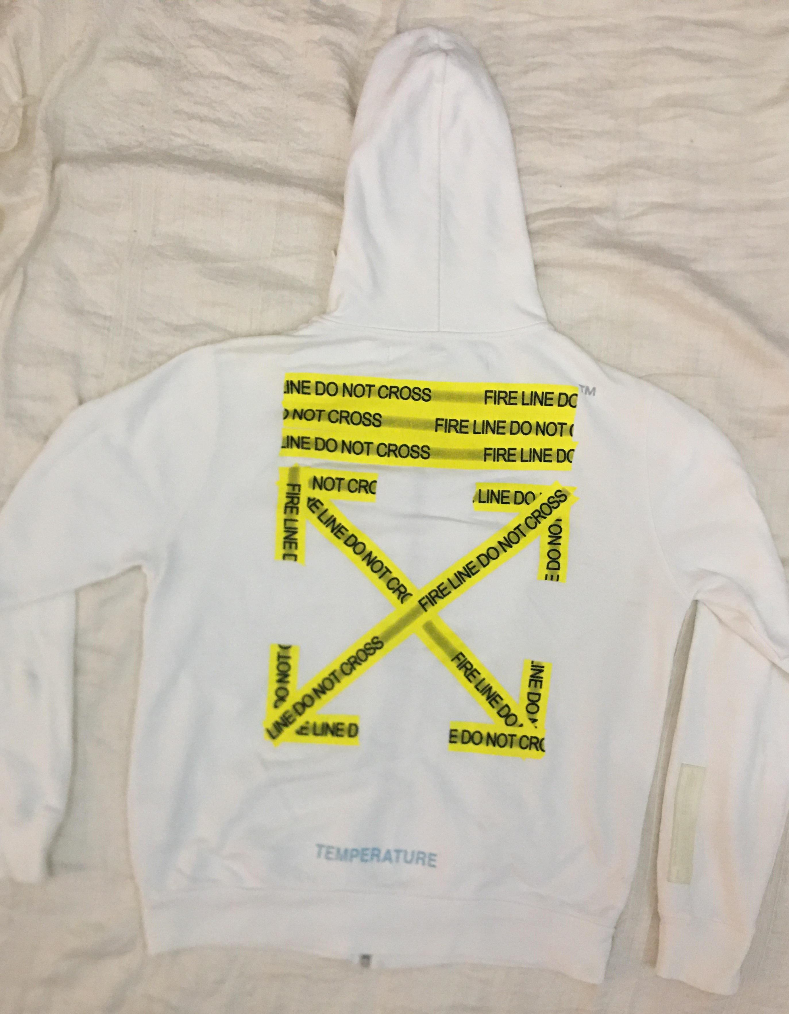 Off white do not cross hoodie hotsell