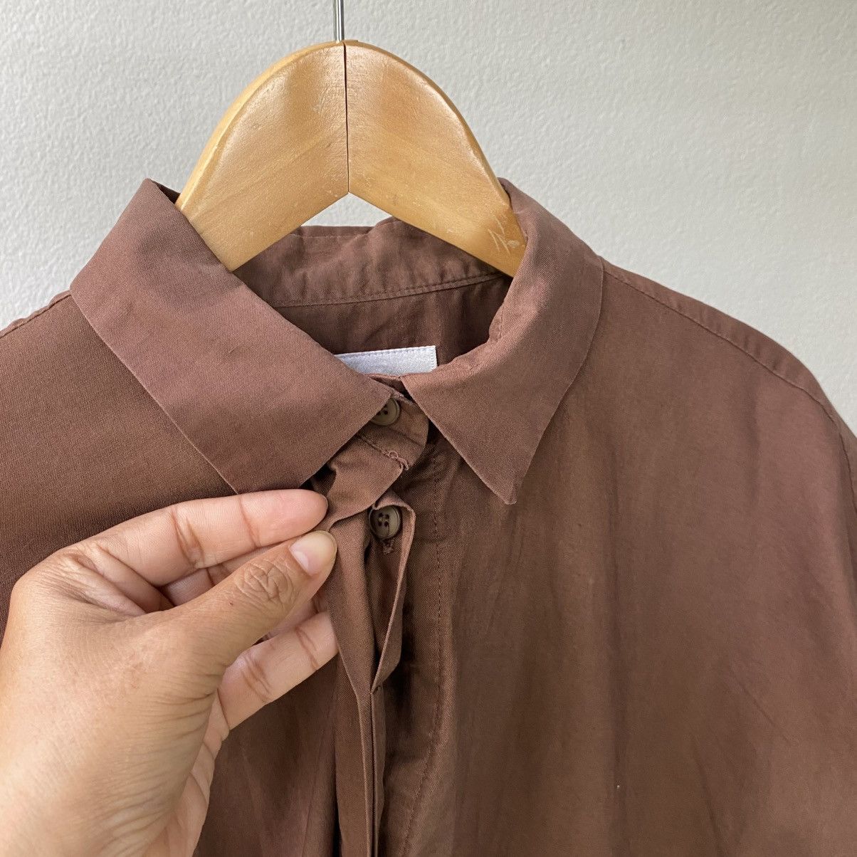 Norma Kamali Norma Kamali Brown Cap Sleeve Shirt Size M / US 6-8 / IT 42-44 - 14 Thumbnail
