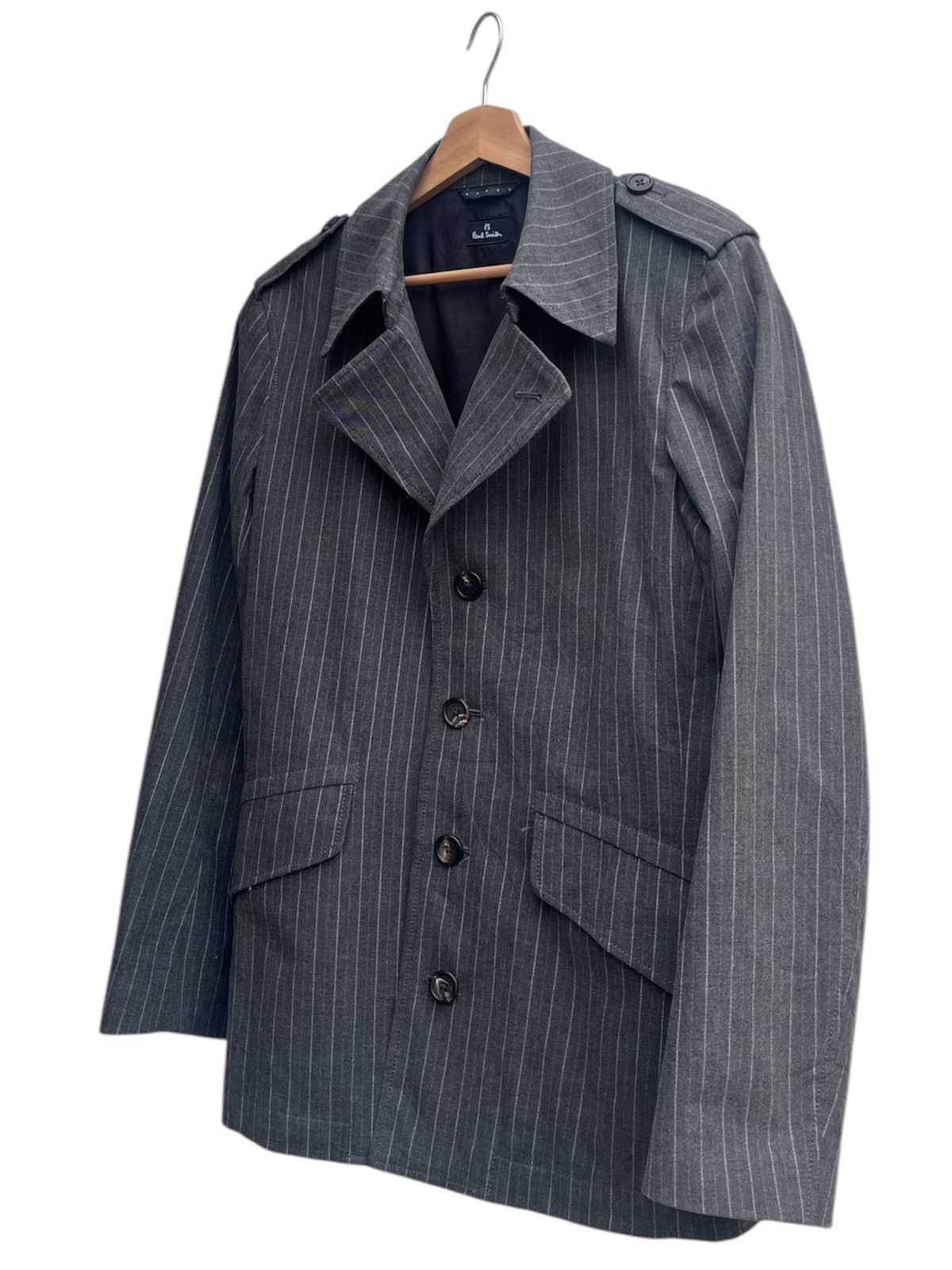 Paul Smith Paul Smith Cotton Pinstripe Napoleon Jacket Size US L / EU 52-54 / 3 - 7 Thumbnail