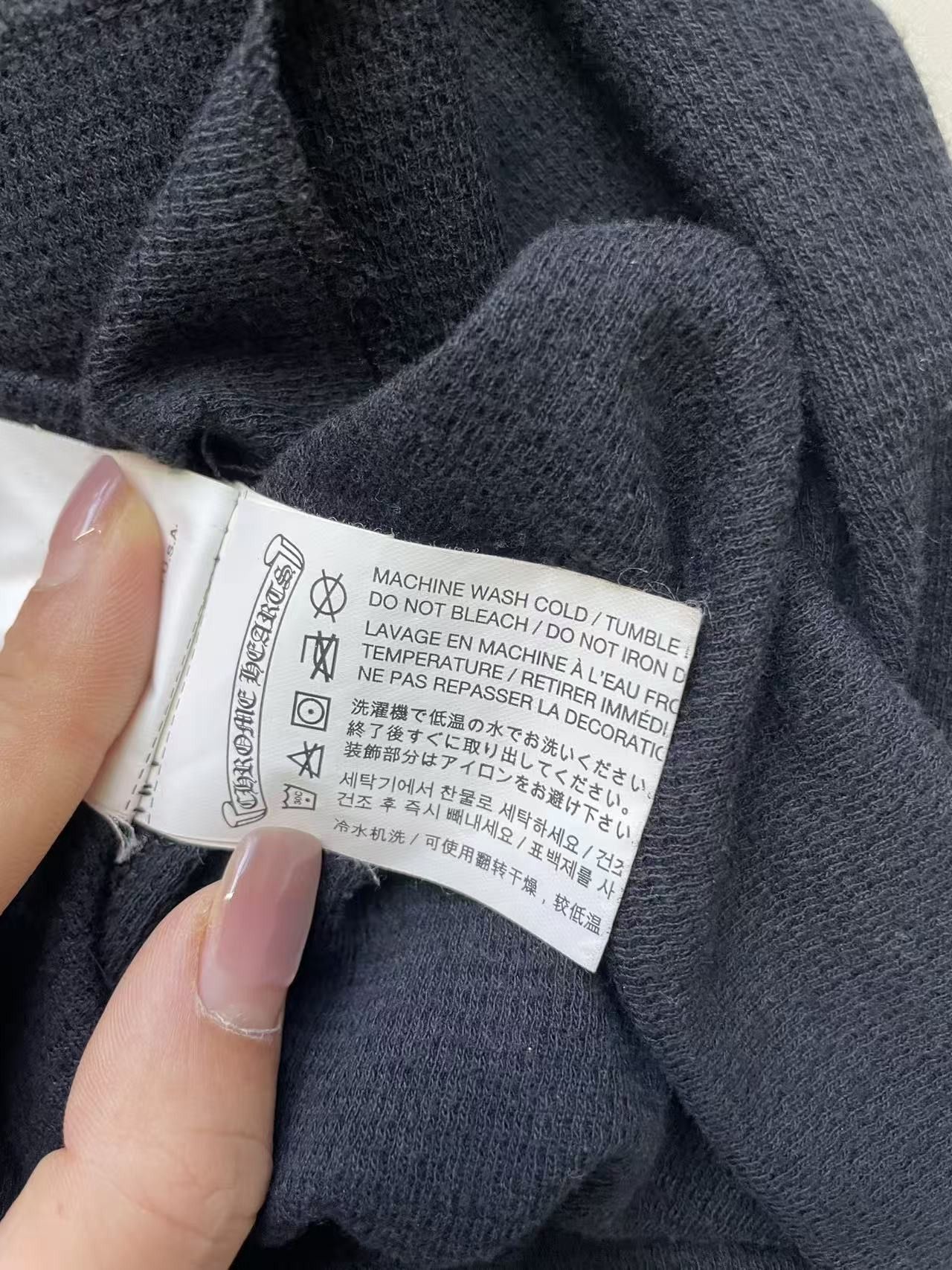 Chrome Hearts Chrome Hearts Black Waffle Scroll Long Sleeve Tee Size US L / EU 52-54 / 3 - 11 Thumbnail