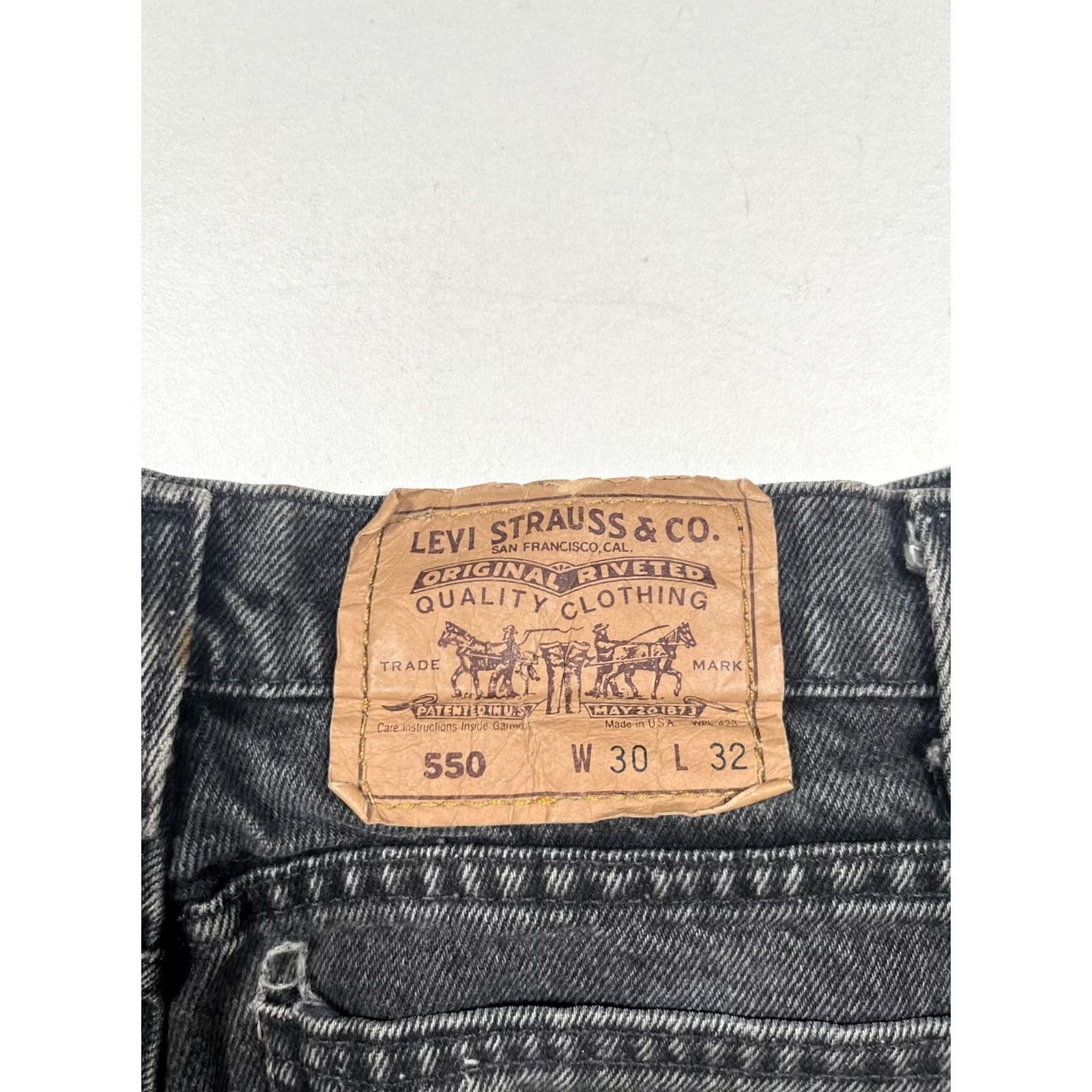 Levi's VINTAGE Levi's 550 Jeans Mens 30x32 Gray Relaxed Fit Tapered Orange Tab USA VTG Size US 30 / EU 46 - 5 Thumbnail