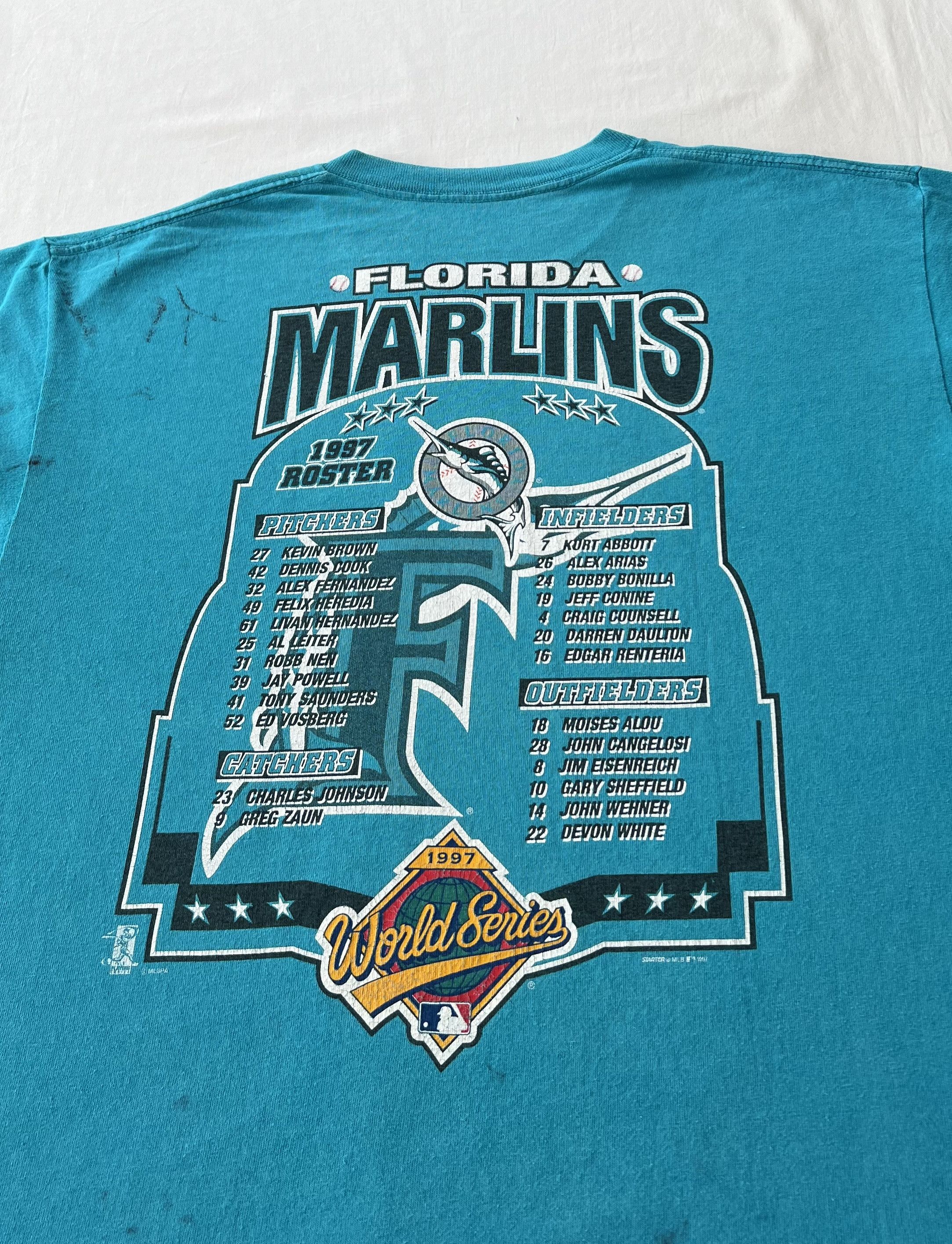 MLB Vintage 1997 Florida Marlins World Series MLB T-shirt Size US XL / EU 56 / 4 - 17 Thumbnail