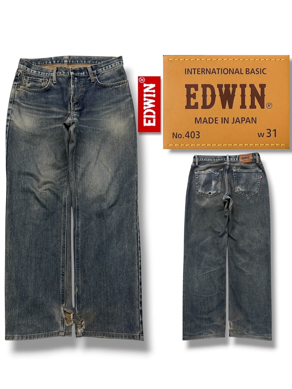 Edwin Vintage Edwin 403 Japanese Denim Jeans | Regular Straight 31 Size US 31 - 1 Thumbnail