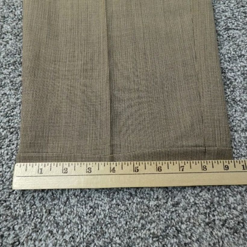 Ralph Lauren VINTAGE Ralph Lauren Pants Mens 38X32 Brown Wool Houndstooth Pleated Dress Trousers Cuff Size US 38 / EU 54 - 2 Thumbnail